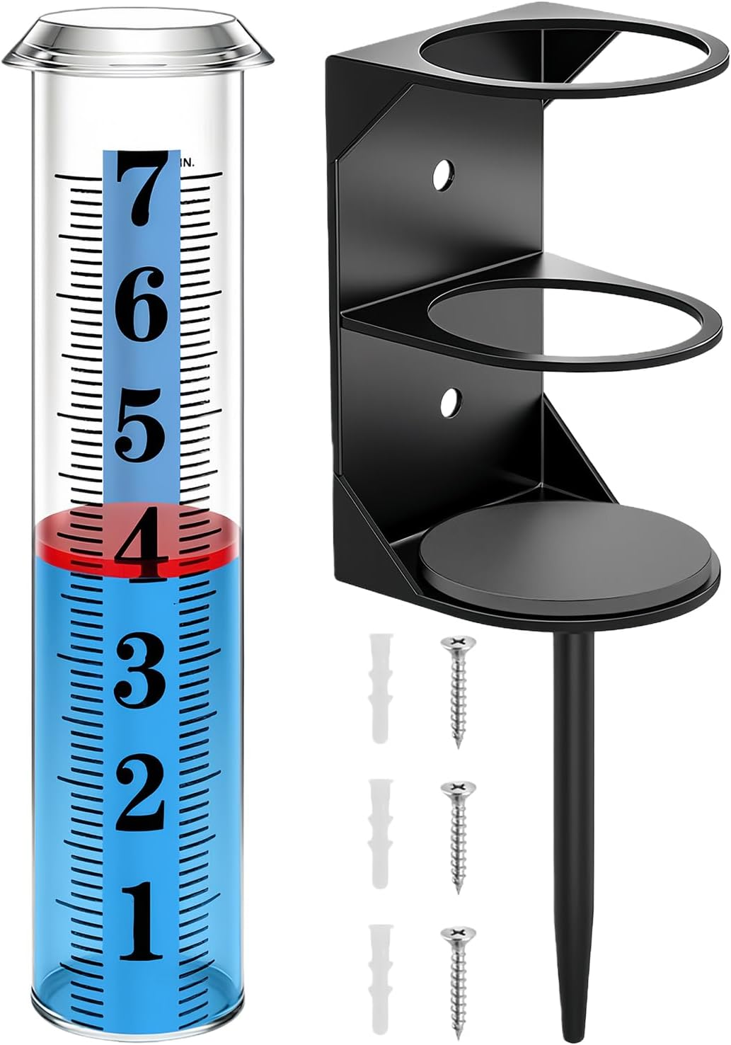 Rain Gauges for Yard,Freeze Proof Large Font Tube Meter,Garden Rain Gauge with Stake - for Weather-Enthusiast Gardener Farmer Patio Balcony Greenhouse Terrace Lawn Courtyard image number 6