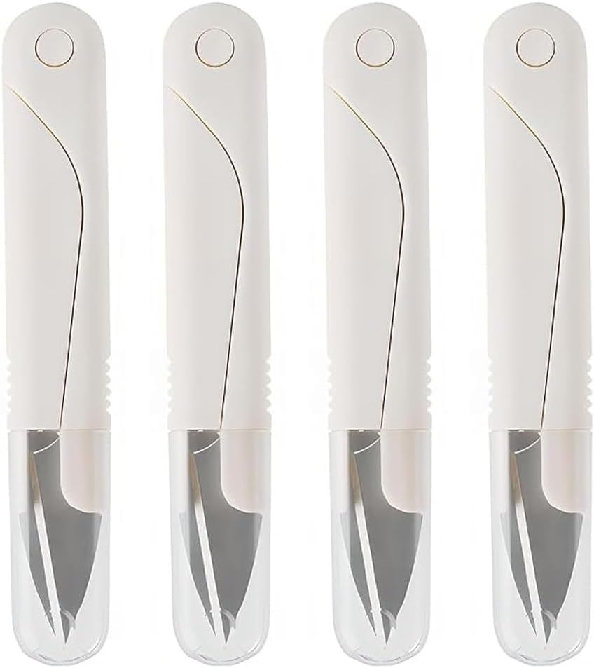 U-Shaped Sewing Thread Scissors with Protective Cover, 4 Piece U Shaped Sewing Cutters with Cap, Small U Shape Sewing Scissor U-Shape Fabric Scissors image number 5