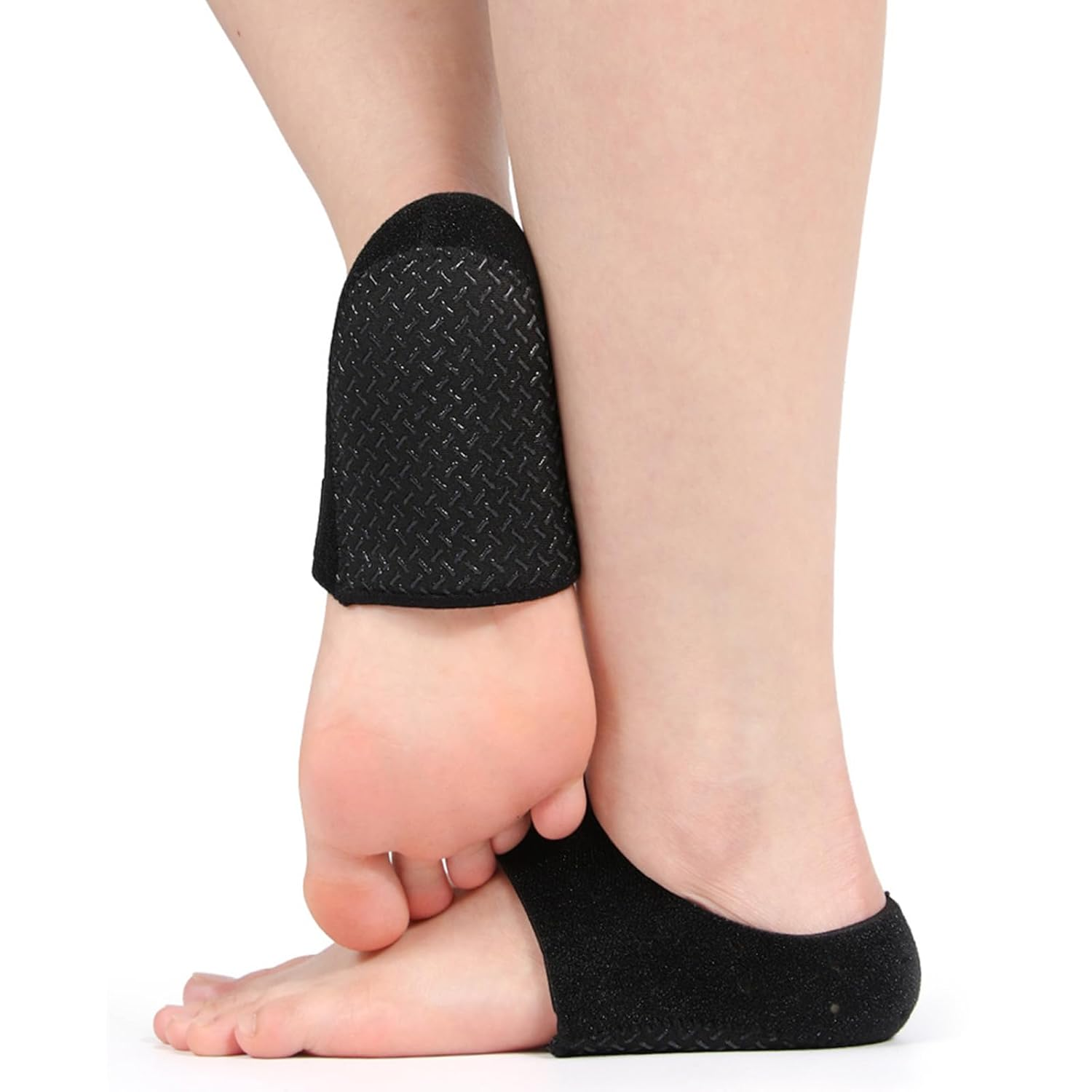 Heel Protectors for Heel Pain Relief, Plantar Fasciitis Heel Cups for Achilles Tendinitis, Cracked Heels, Anti-Slip Support Cushion Pads Foot Relief (L(UK Size 7-12)) image number 1