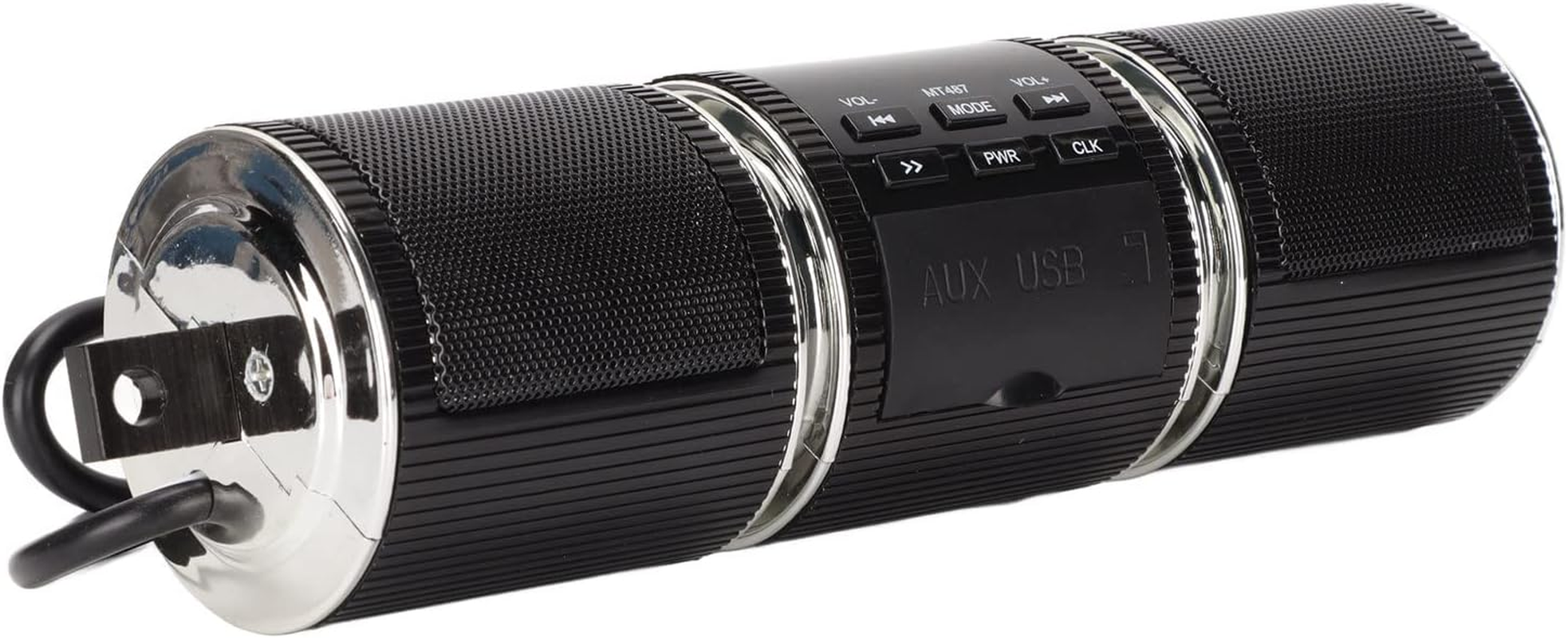 Motorcycle Speaker, Wireless Handlebar Speaker with Clock Display, 3W Sound Output, 110DB, for S Note Series (Black)