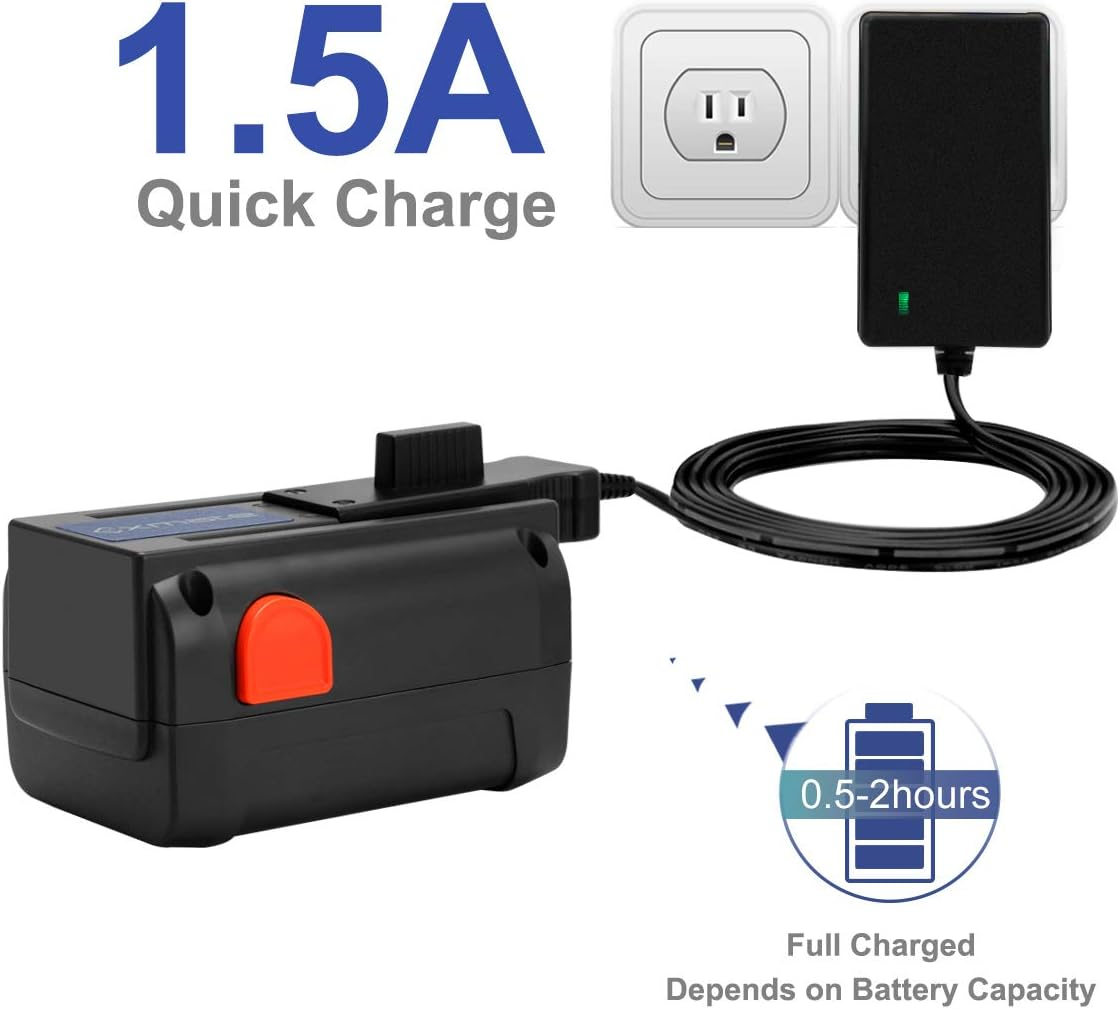 Exmate 18V Charger for Gardena 9840-20 8878-20 8025-20 18V Lithium Batteries (Not for Ni-Mh/Ni-Cd Batteries) image number 2