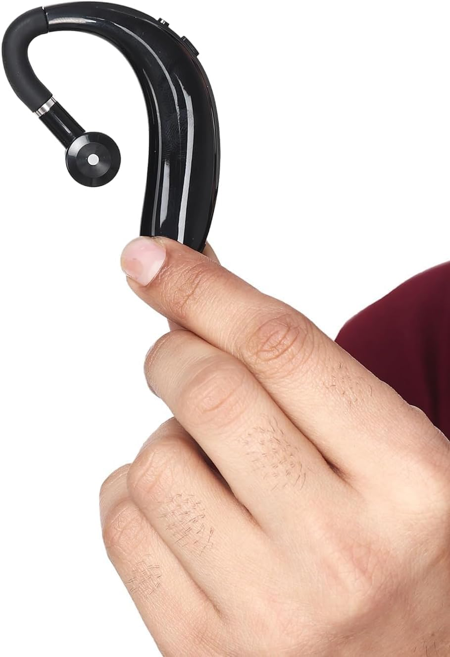 Generic Men'S MBT500 Wireless Single Ear Bluetooth Headset Mic V5.0 Ear Clip, Noise Cancelling with Long Hours of Calling Time on a Single Charge, to Work with All Smartphone., &lrm;F 05, Black image number 1