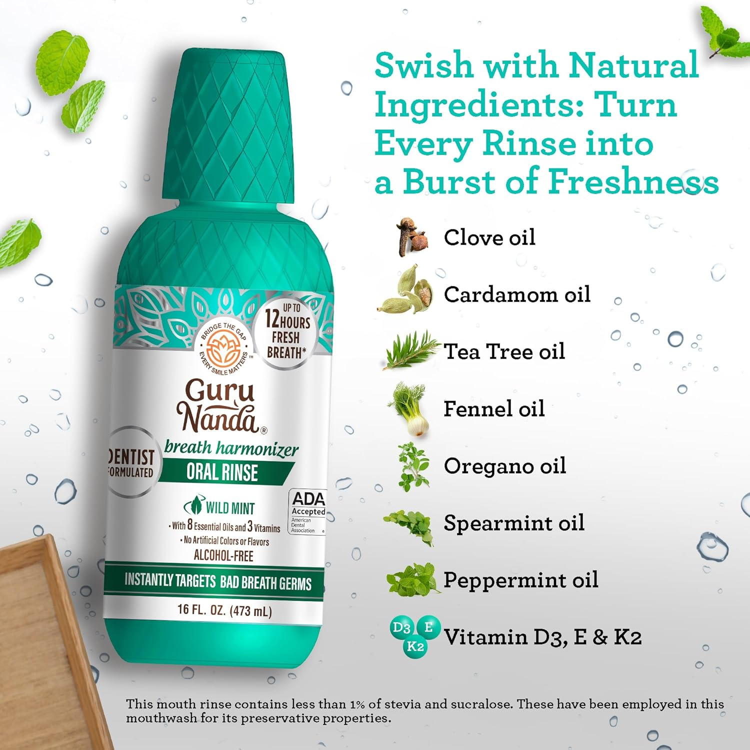 Gurunanda Oral Rinse Mouthwash 16 Fl Oz image number 6