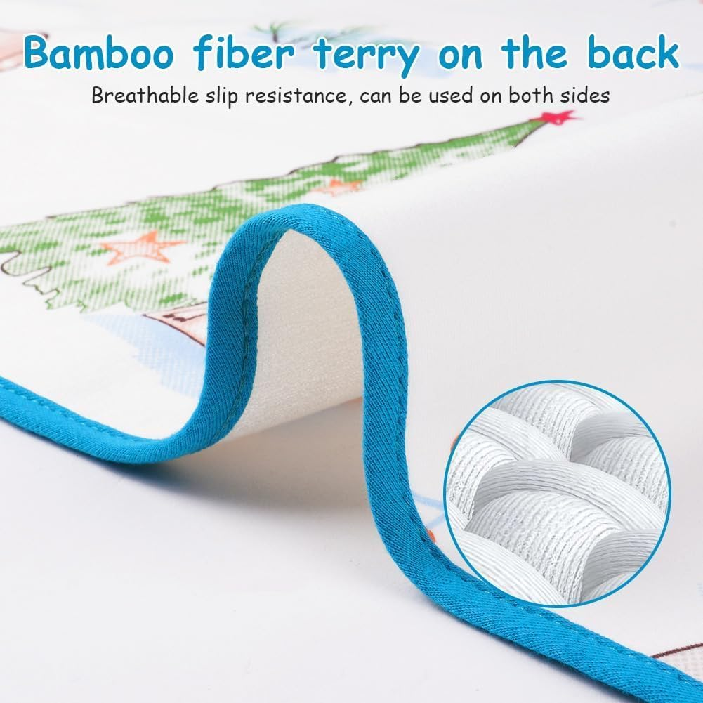 ZONEY Potty Training Bed Pads, Bed Protector for Kids, Bed Wetting Mattress Protector Bed Wetting Sheets Mats, Absorb Water Pads Toddler Sheet Protector,80 * 100Cm(Snowman, M) image number 4