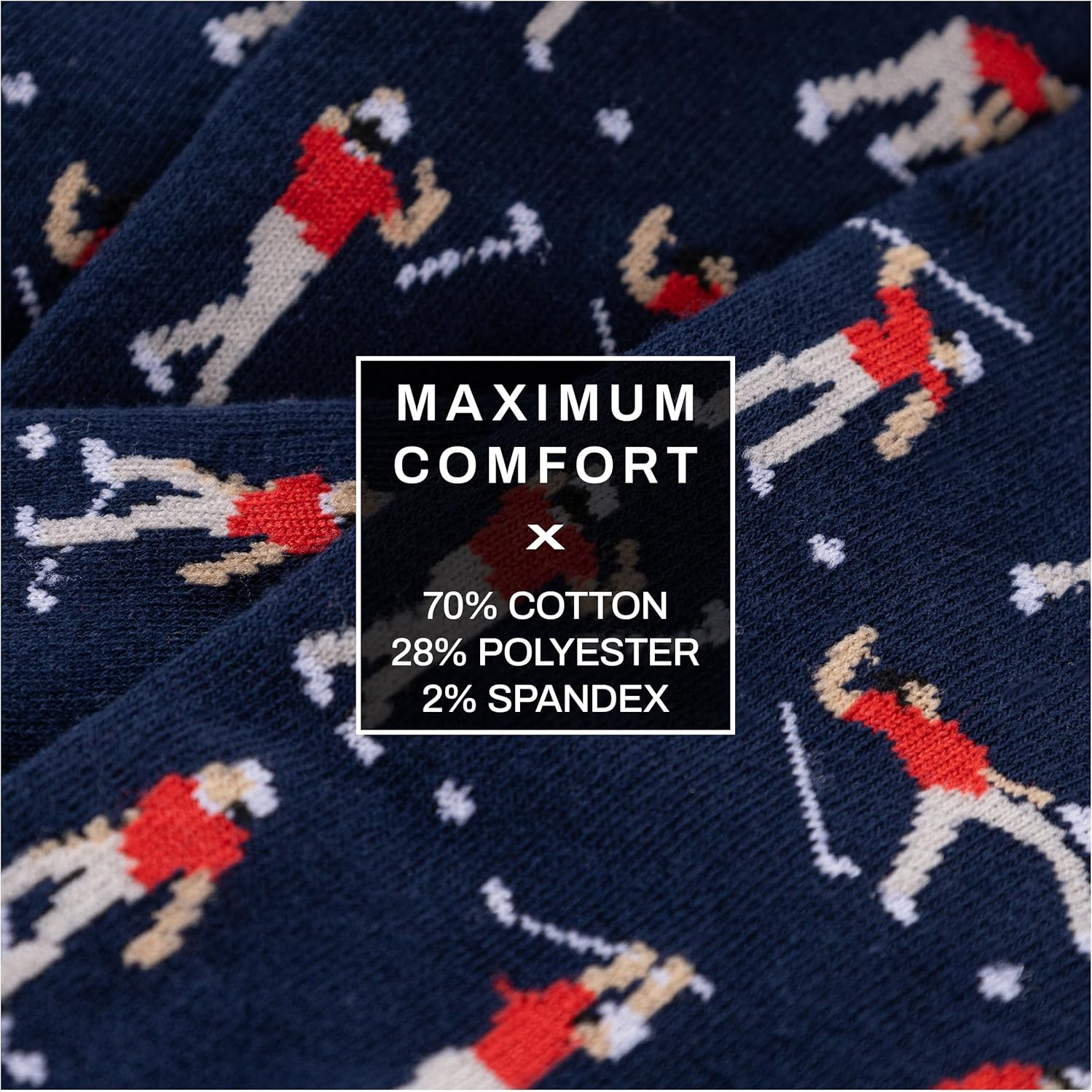 Shanker Golf Socks - Funny Angry Golfer Socks - Funny Golf Gift - 1 Pair, Blue, Size 9-12 AUS - Fun Novelty Golf Socks image number 5