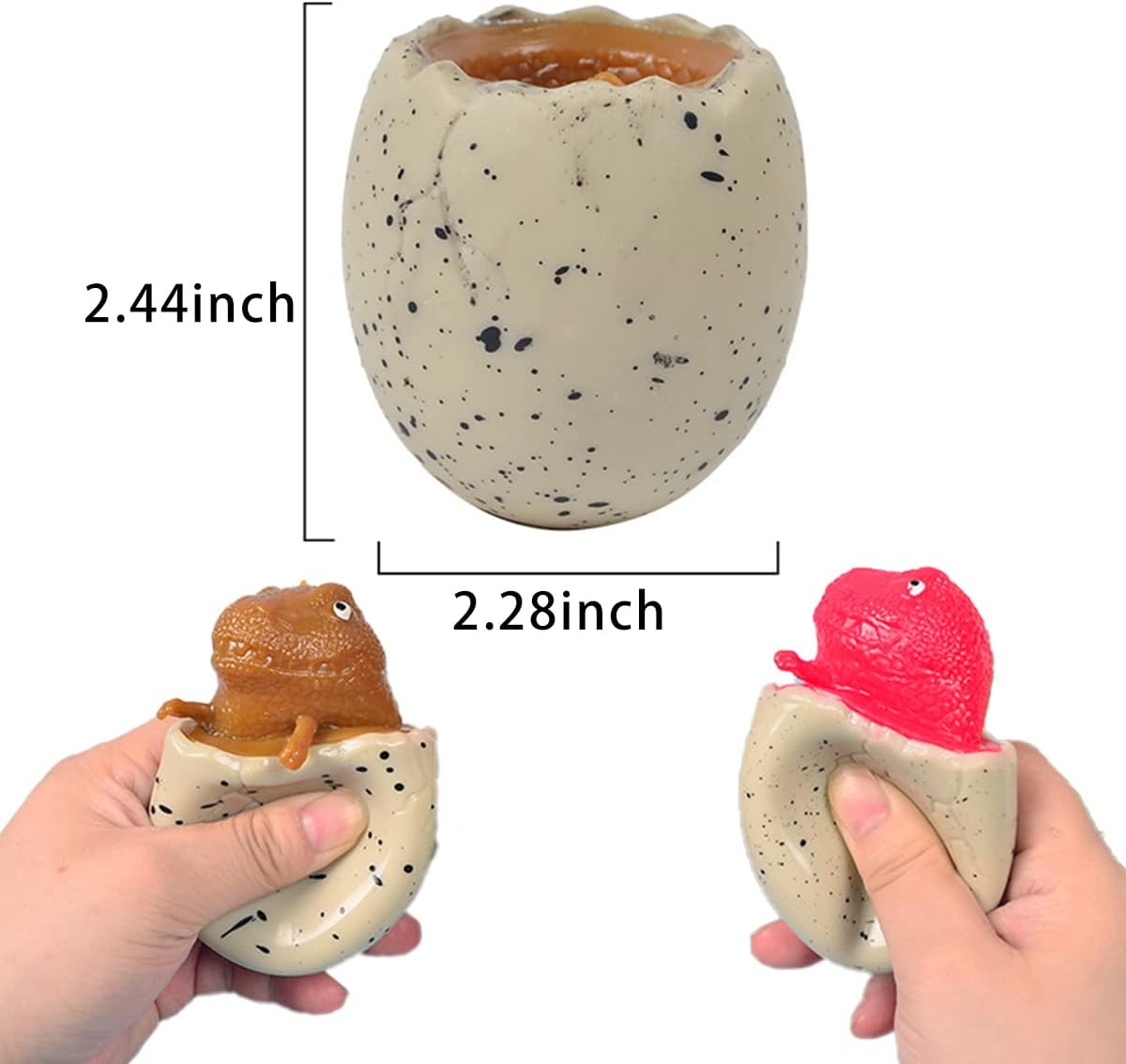 Squeeze Toys 3 Pcs Fidget Dinosaur Eggs Squeeze Dinosaur Toys Sensory Squishy Toys for Boys Girls Funny Party Favors Stress Relief Home and Office Use Ball for Adult Autism ADHD