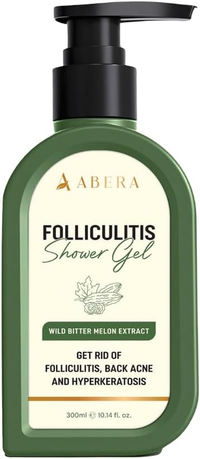 ABERA BHA Body Wash for Folliculitis & Body Acne &ndash; Wild Bitter Melon Extract, Exfoliating Shower Gel for Clear & Smooth Skin, 300Ml image number 4