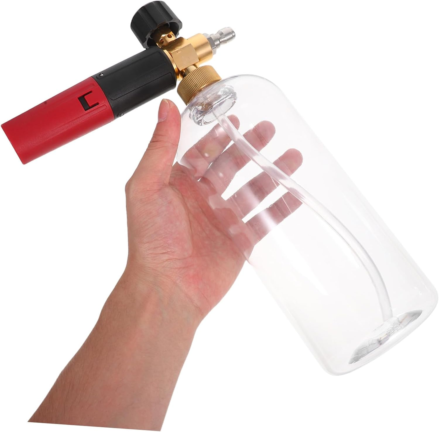 SOESFOUFU Car Washing Foam Sprayer Attachment Wide Mouth Spray Bottle for Pressure Washer, Heavy-Duty Cleaning Foam Sprayer for Car Care and Garden Use, Quick Connect Nozzle
