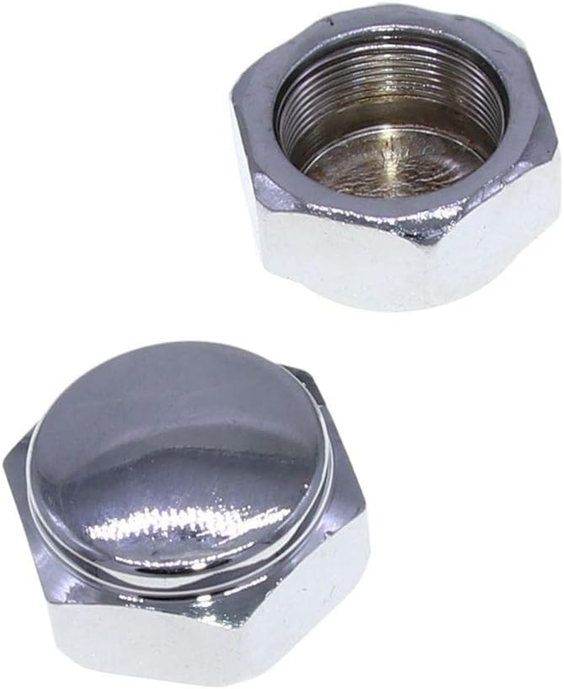 Fork Steering Stem Nut Caps,Motorcycle Parts,Silver,Motorbikes Supplies CNC Triple Tree Clamp Nut Caps Bolt Caps for Crf50 image number 1