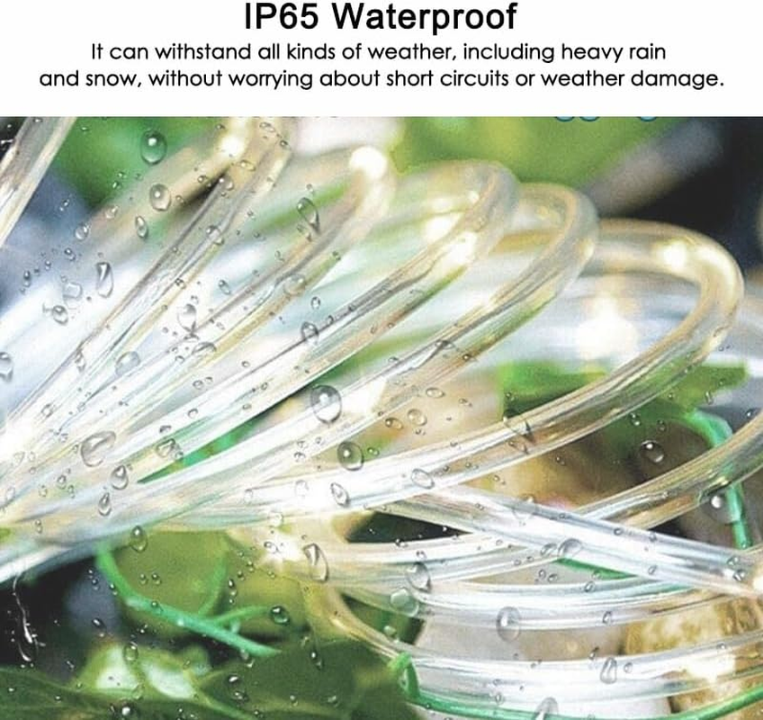 Leona Co Solar String Lights for Outside, 12M 100 LED Outdoor Waterproof Fairy Lights, 8 Modes Copper Wire Twinkle Lights for Patio Tree Garden Christmas Wedding Party Decoration (White) image number 1