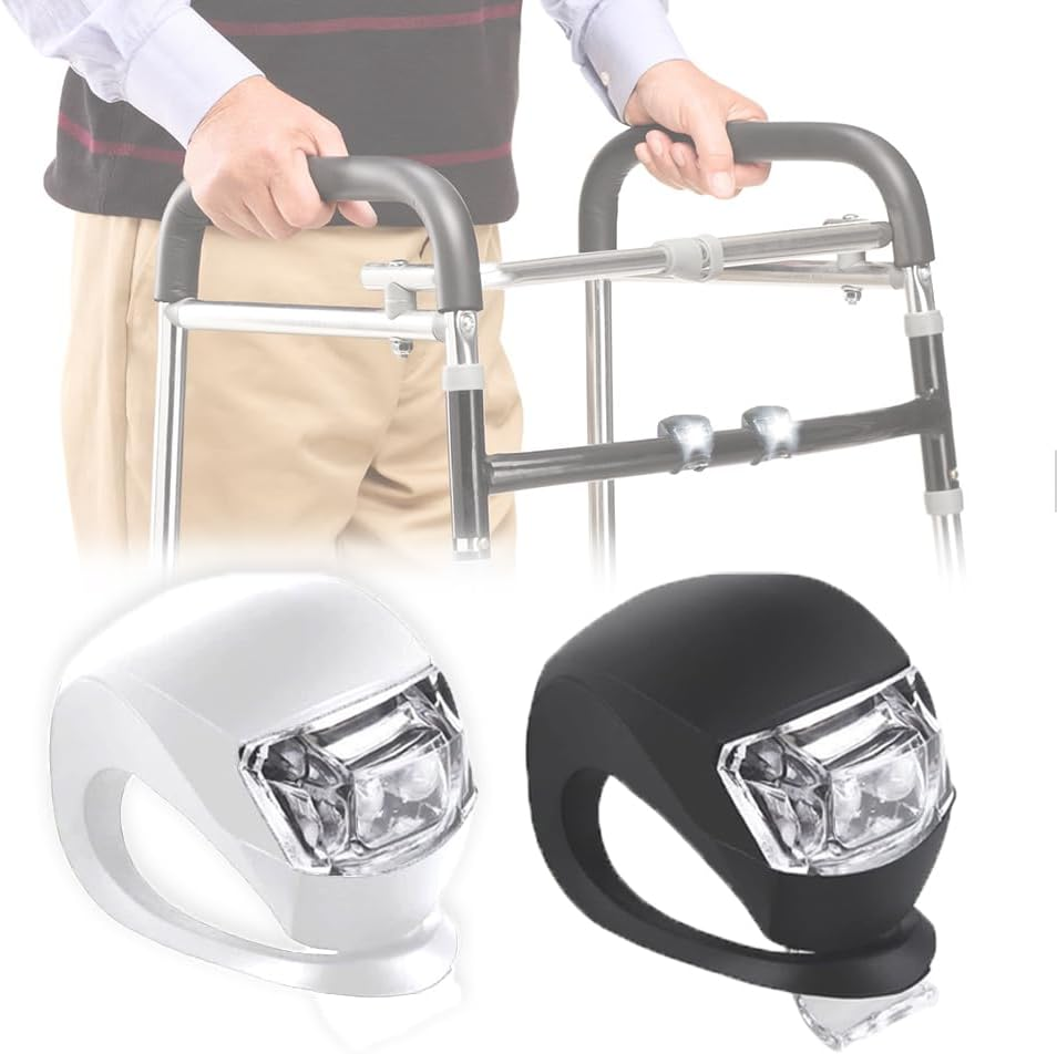 Walker Clip-On Mobility Light, Wheelchair LED Flashlight with 3 Modes for Crutches, Canes, Rollators, Prevent Falls during Dark, 2 PCS image number 4