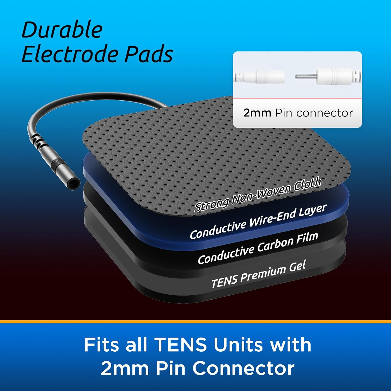 12Pcs Pack Self Adhesive Electrode Pads for AS9026 (BLACK)