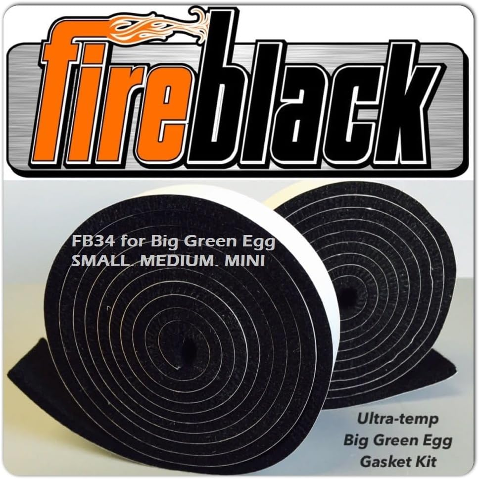 Fireblack 34 Self Stick Gasket Kit for Kamado Joe Sm Med Only image number 1