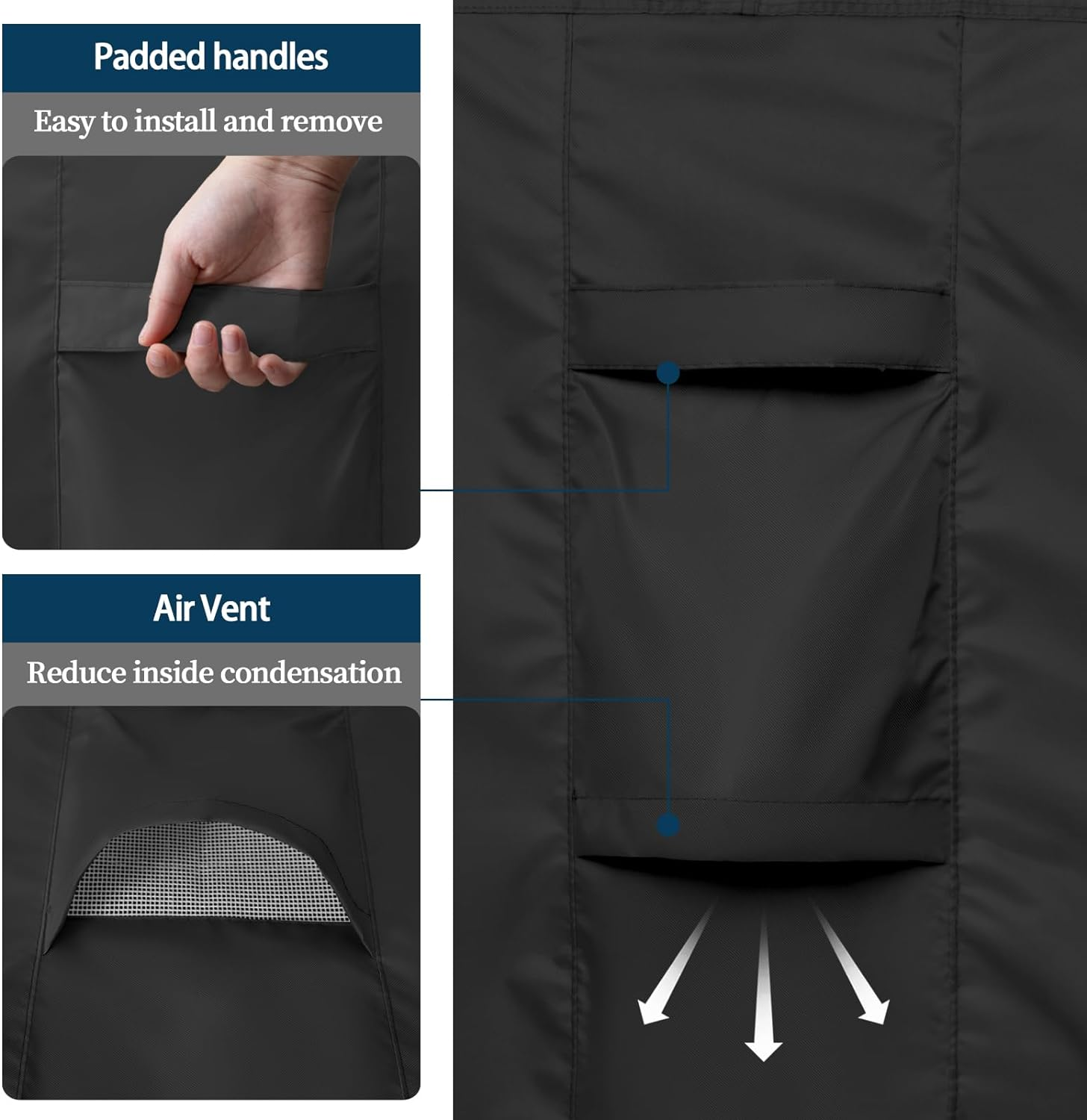 Easy-Going Rectangle Patio Furniture Cover Waterproof Outdoor Dining Table and Chair Cover Anti-Uv outside Sectional Sofa Set Covers (110"L X 84"W X 28"H, Black) image number 1