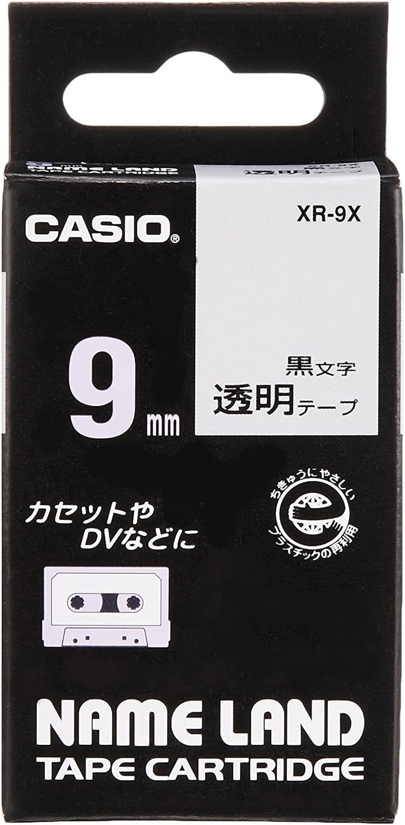 Casio Nameland Label Writer Genuine Tape 18Mm XR-18X Clear with Black Letters