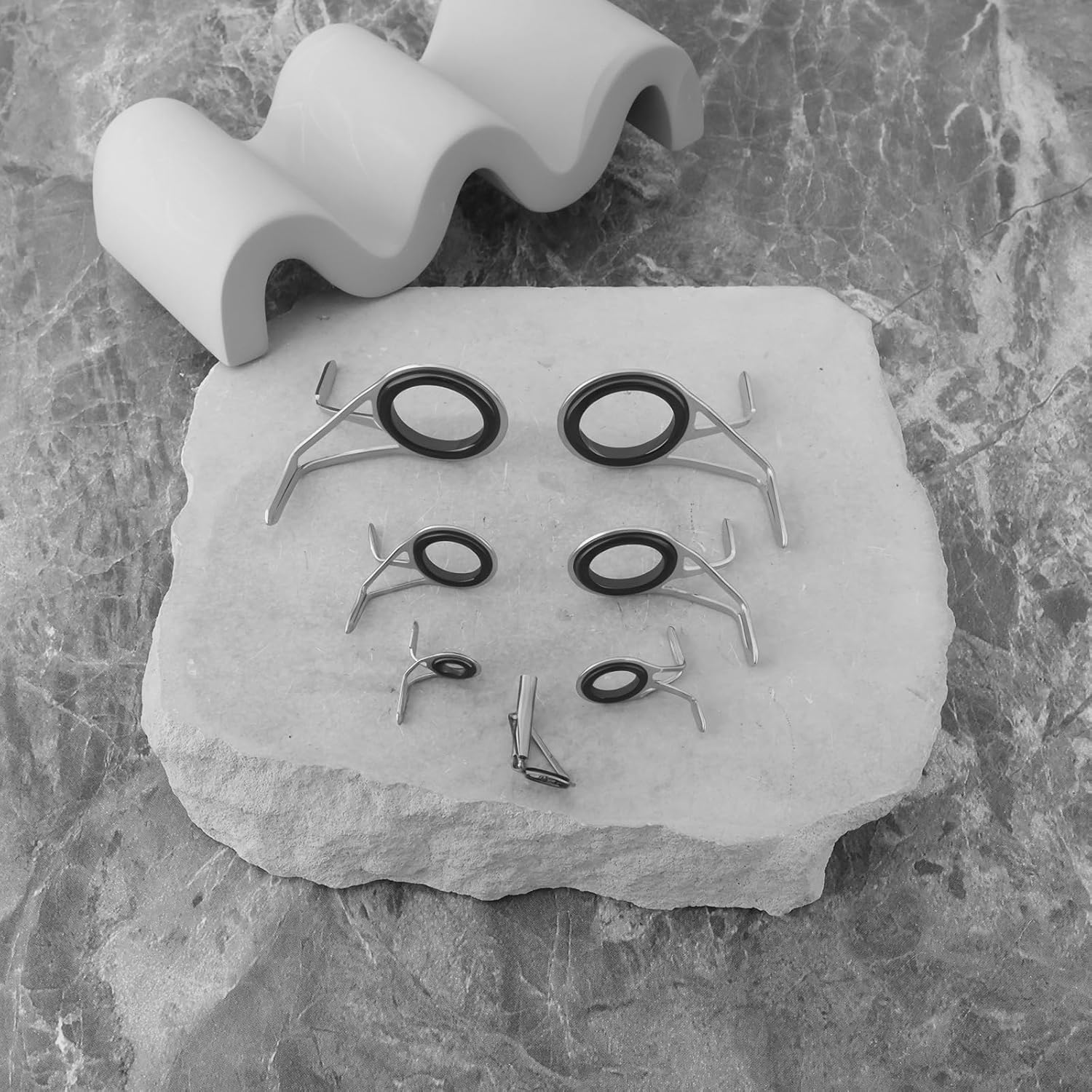 VGOL Set of 14Pcs Fishing Top Rod Rings Repair Kit Long-Distance Fishing Rod Guide (1.8Cm 1.4Cm 1.1Cm 0.8Cm 0.6Cm 0.5Cm 0.5Cm) image number 3