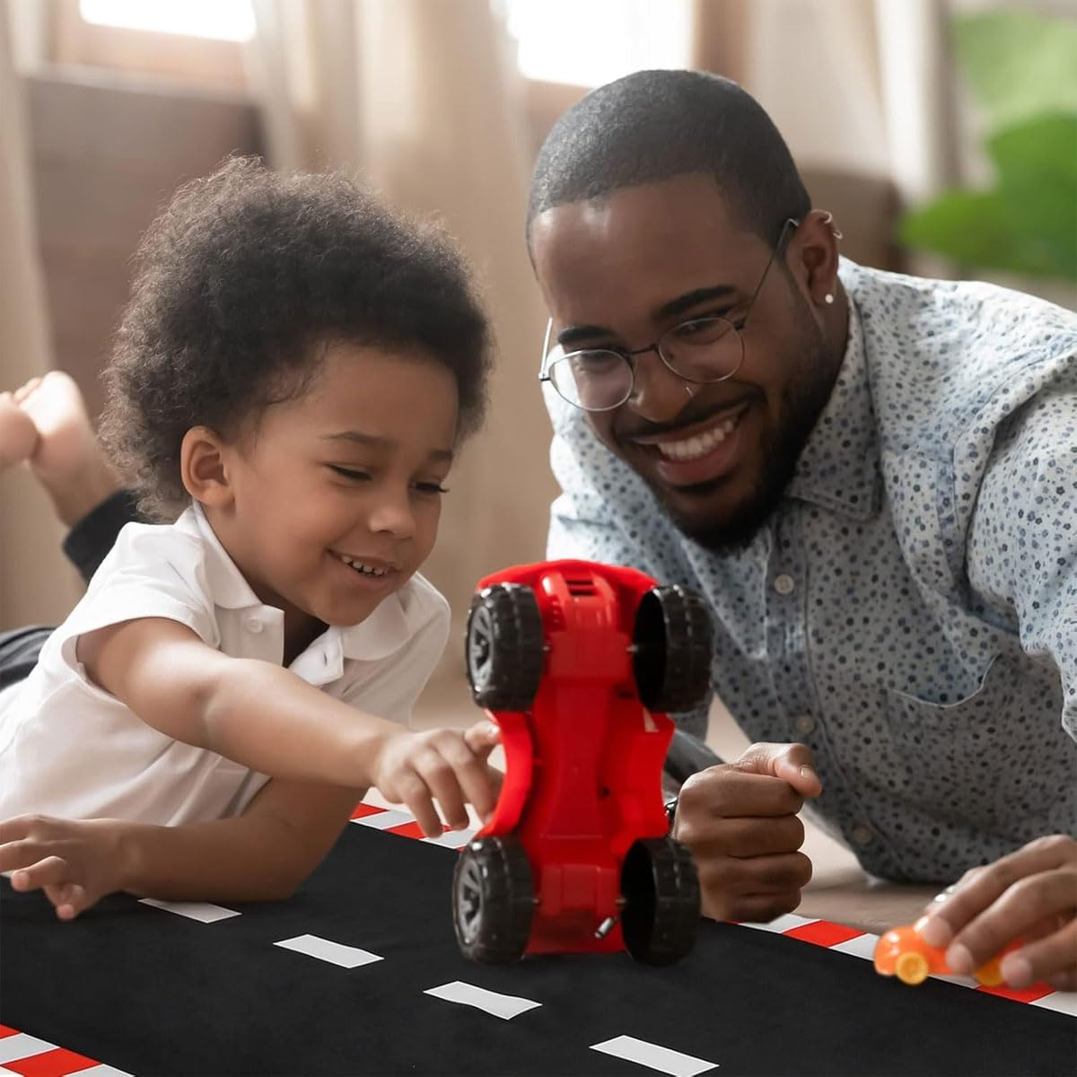 AIMALL 4 PCS Racing Themed Party Runner, Black and White Checkered Race Track Floor Decoration, 78.74" X 23.62" Durable Background Cloth for Events image number 3