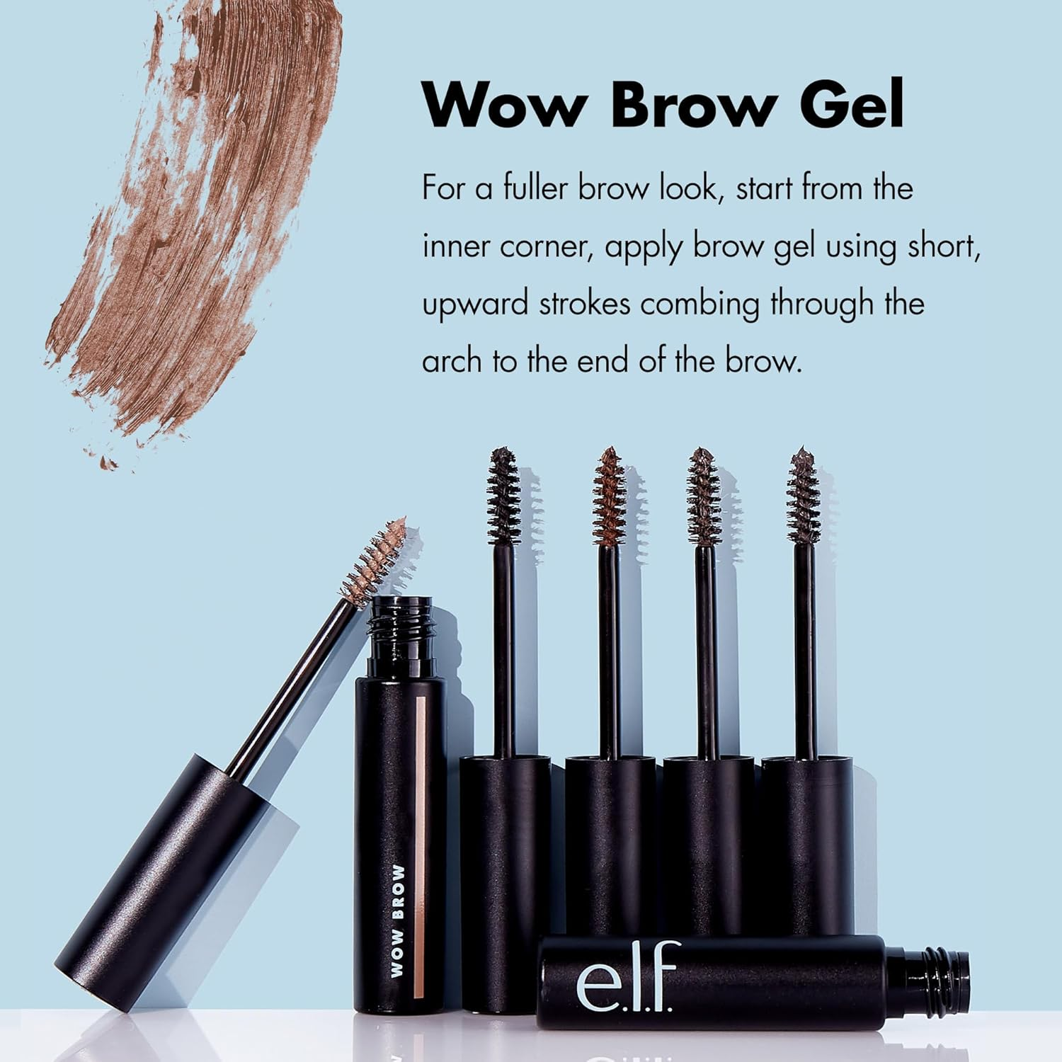 E.L.F. - Wow Brow Gel Deep Brown - 0.12 Oz (3.5 G) image number 5
