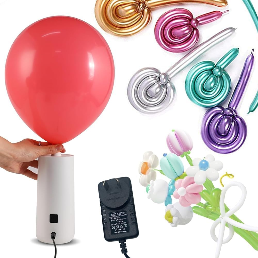 Balloon Pump Electric,Portable Dual Nozzle Electric Balloon Blower Machine,Portable Balloon Pump for Party Wedding Birthday and Festival Decoration,Graduation