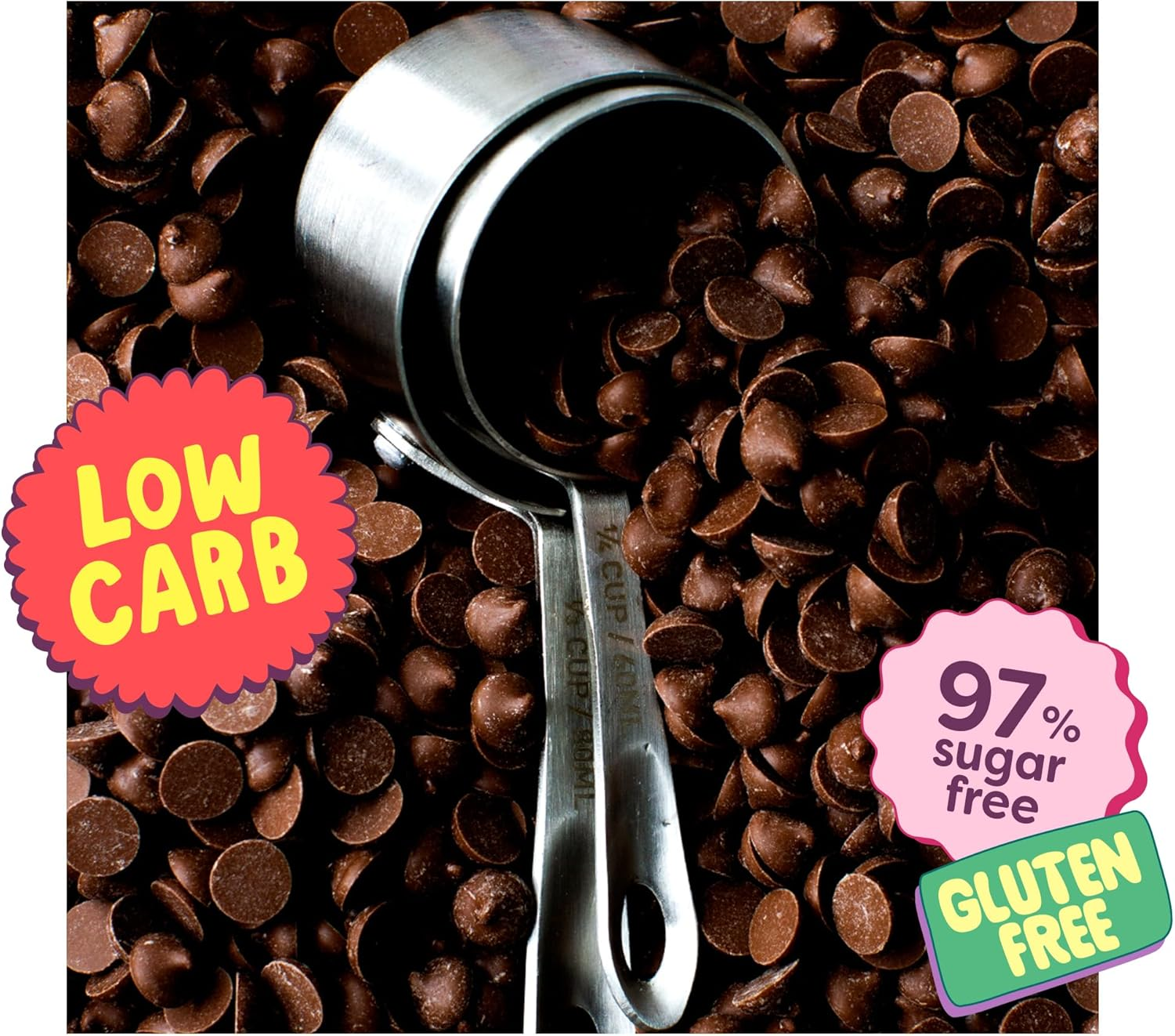 Noshu 97% Sugar Free Dark Choc Baking Chips 140G