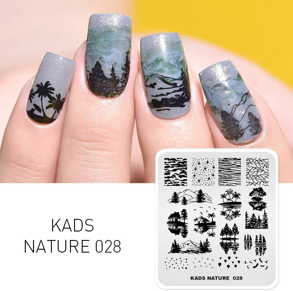 Alexnailart Nail Image Stamp Stencil Nature Theme Stamping Plate Manicure Printing Tool image number 2