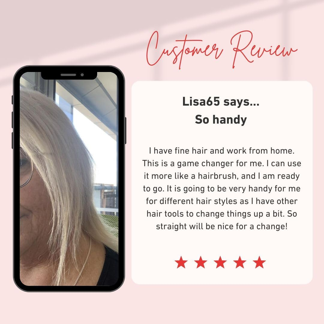 VS Sassoon Petite Style Hot Brush &ndash; Heated Smoothing Brush with 190&deg;C Ceramic Technology, Taming Bristles for All Hair Types, Lightweight & Compact, Multi Voltage Styling Tool for Global Travel image number 1