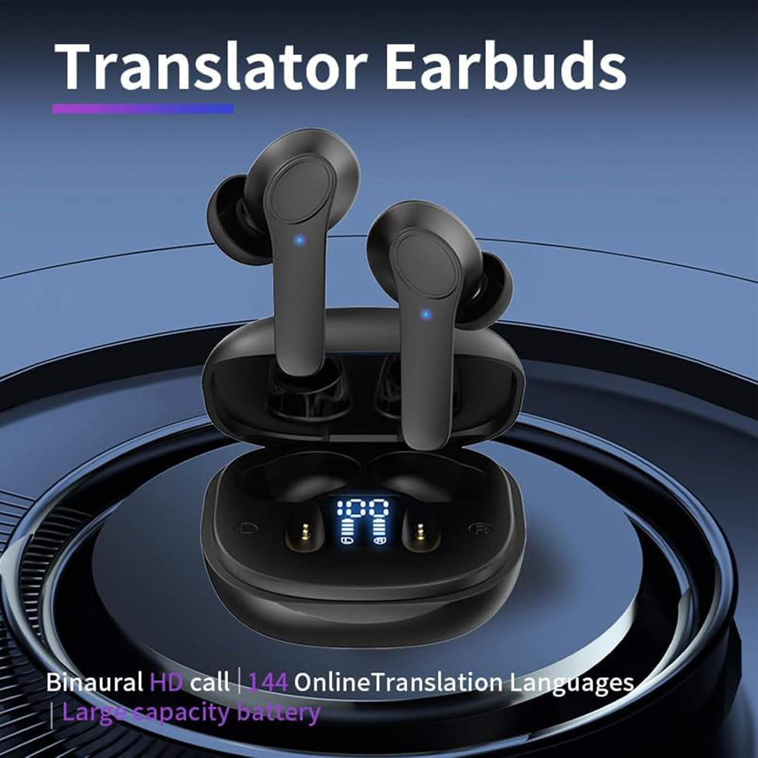 Language Translator Earbuds,144 Languages 70 Dialects Interpreting Translation Headphones - Instant Interpreting Earbuds for Learning Business Communication Meeting Education Tourism Conference image number 2