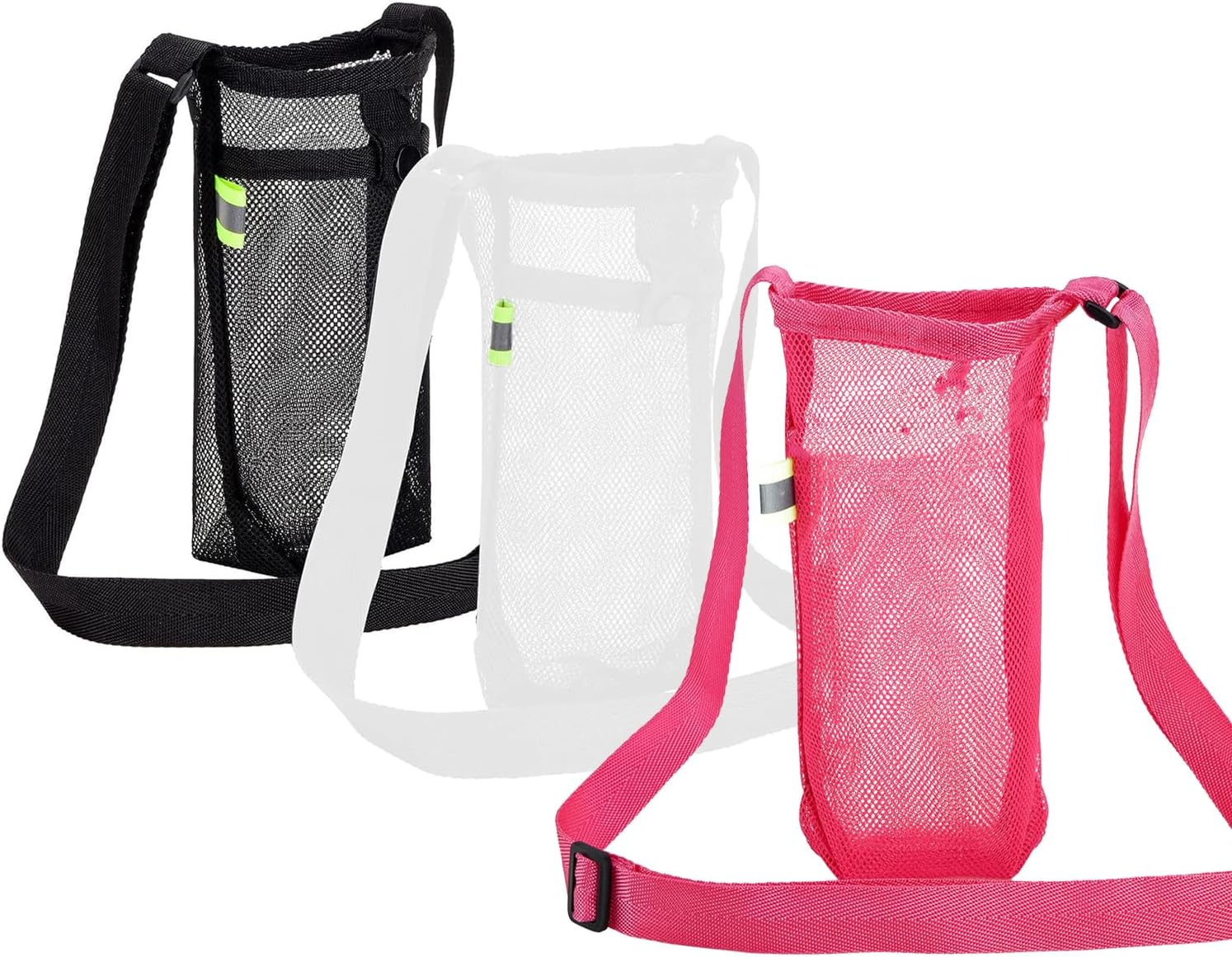 Water Bottle Holder, 2Pcs Water Bottle Carrier with Adjustable Shoulder Strap, Beach Bottle Bag, Water Bottle Sling Dog Water Bottle Sleeve for Sports Gym Hiking Camping Walking