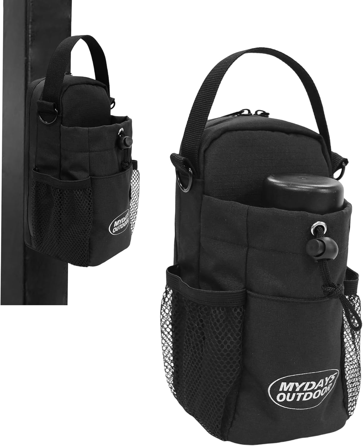 Magnetic Gym Bag,Water Bottle Carrier Bag,Water Bottle Holder with Shoulder Strap,Magnetic Gym Pouch for Travel, Work, and Sports Accessories image number 2