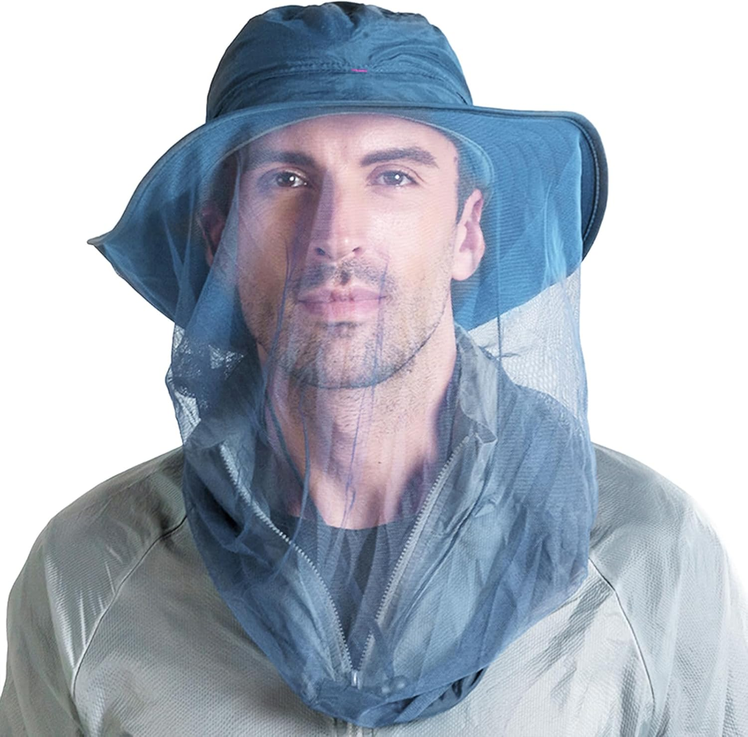 Peicees Mosquito Head Net Hat, Fishing Hat Safari Hat Sun Bucket Hat Adventure Hat with 360&deg; Net Mesh Protection from Insect Bug Bee Flies Mosquito Gnats for Men Women, Outdoors Hunting Camping Hiking