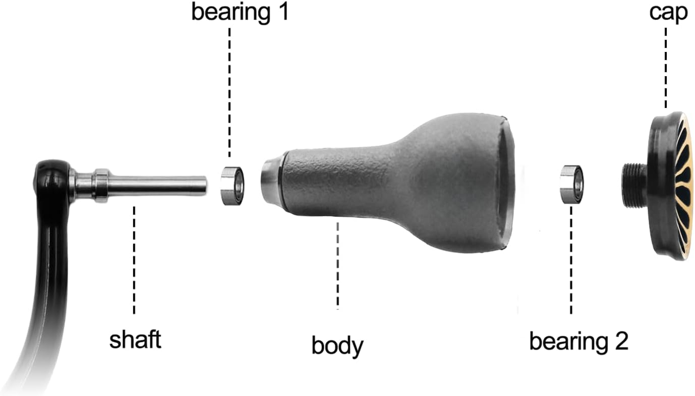 TPE Grey Reel Power Knob 27Mm Compatible for Shimano Daiwa Spinning & Baitcasting Reel image number 1