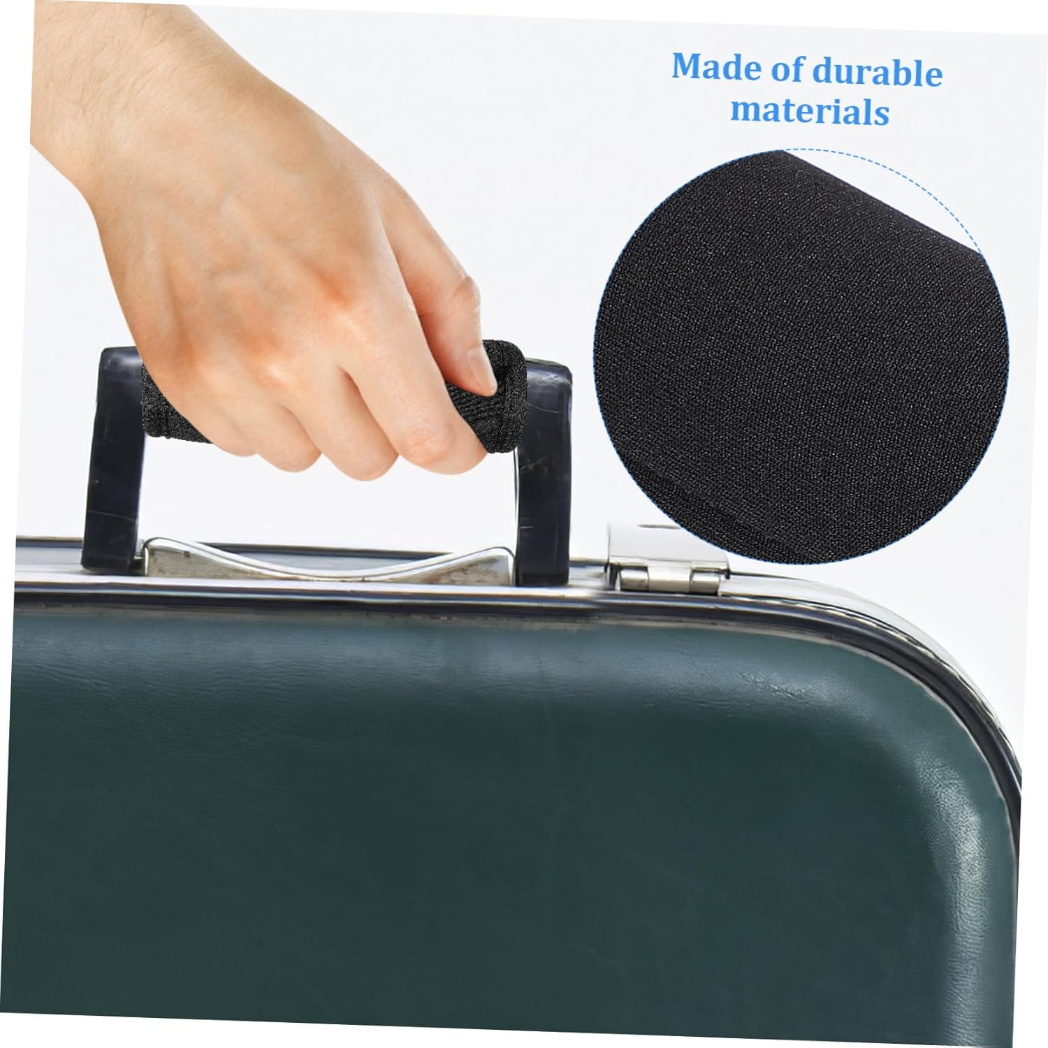 Gatuida Luggage Handle Wrap Sleeve Neoprene Trolley Handle Grip Cover Black Travel Suitcase Accessory for Carrying and Protection
