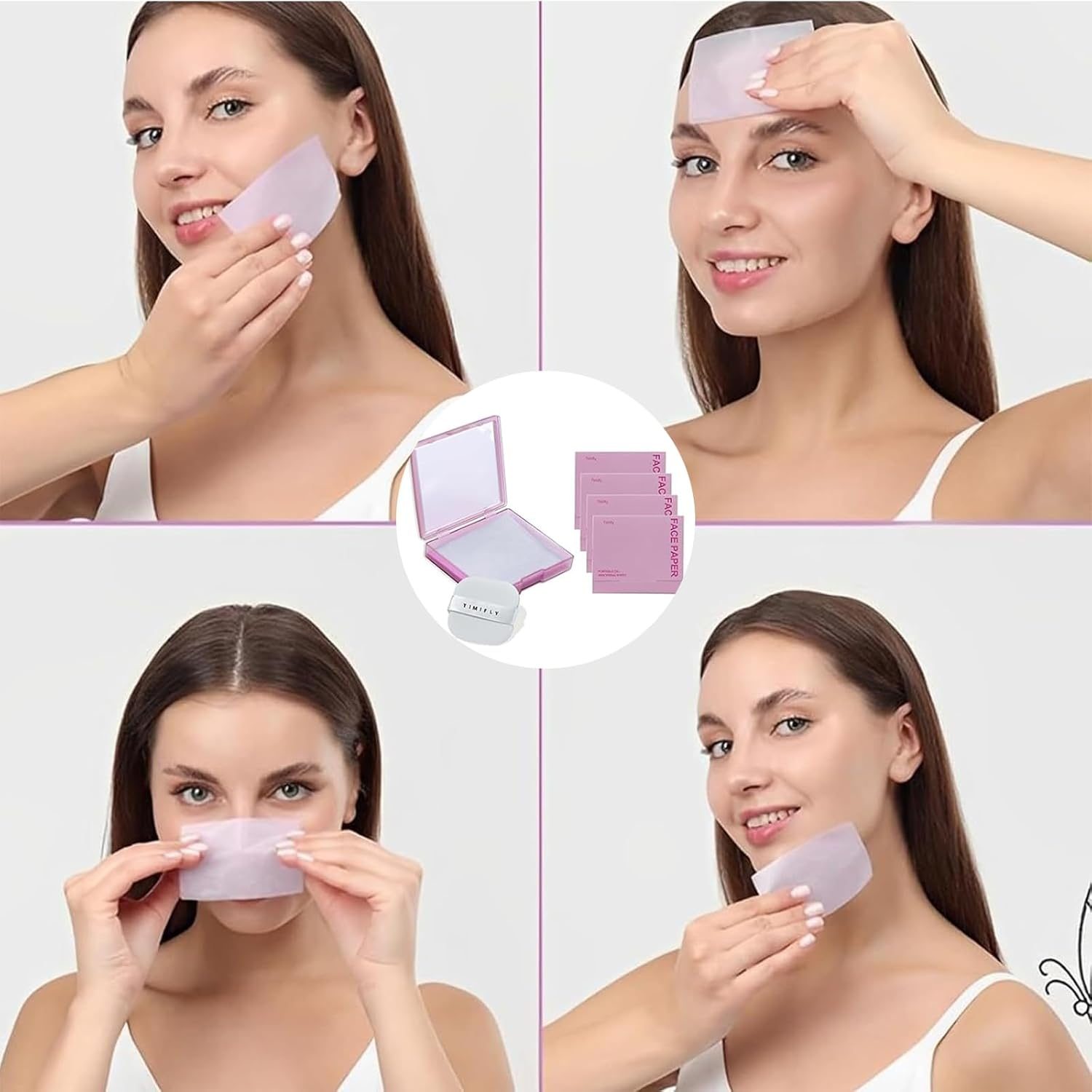 500 PCS Blotting Paper Face, Blotting Paper for Oily Skin, 500 Sheets with 1 Full Size and 4 Refills, Quick Oil Absorbing for Gym, Work and Travel, Fresh Complexion Throughout the Day image number 4