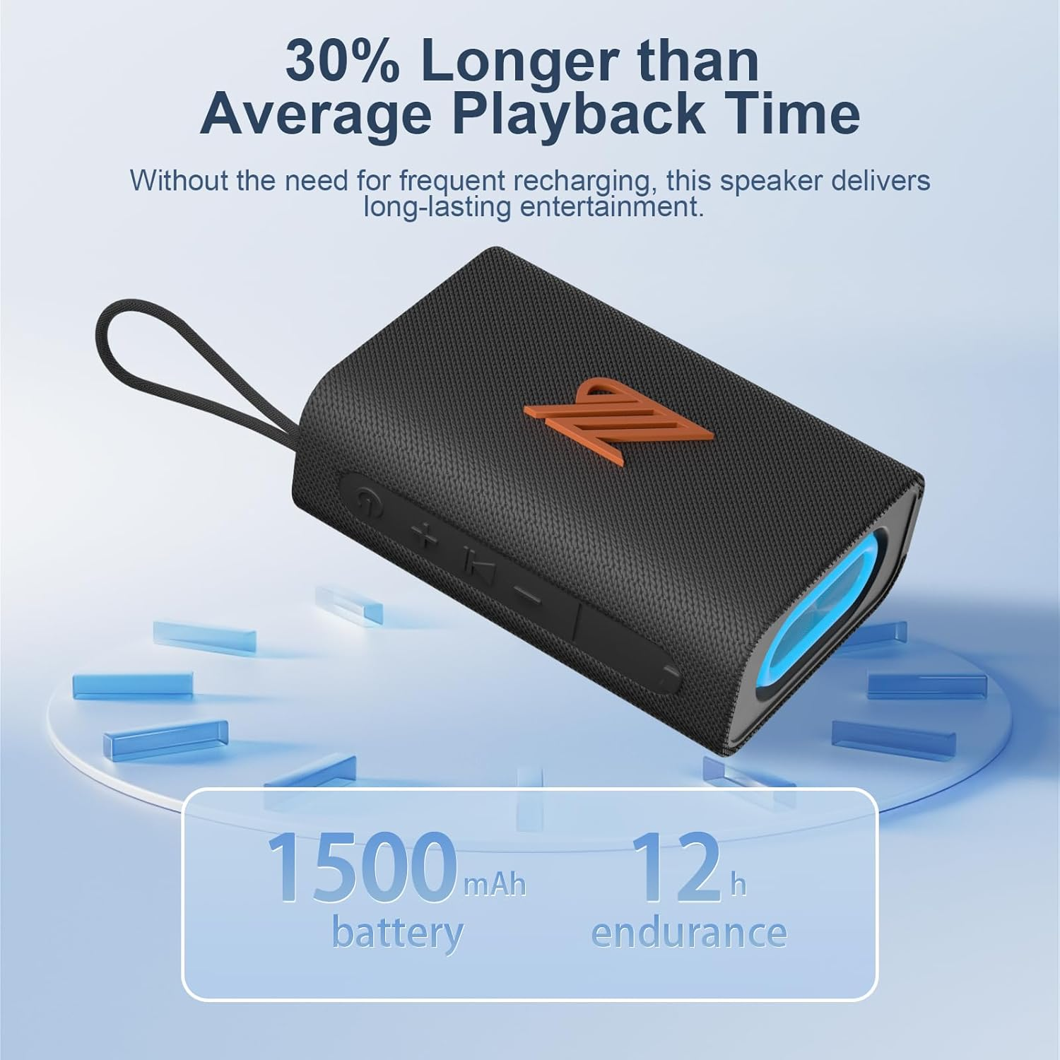 Bluetooth Speaker TWS Small Speakers Clear Loud Stereo Sound Portable Media Players Wireless Speaker with Lights IPX5 Waterproof Speakers Long Playtime for Home Party Outdoor Beach Electronic Gadgets image number 6