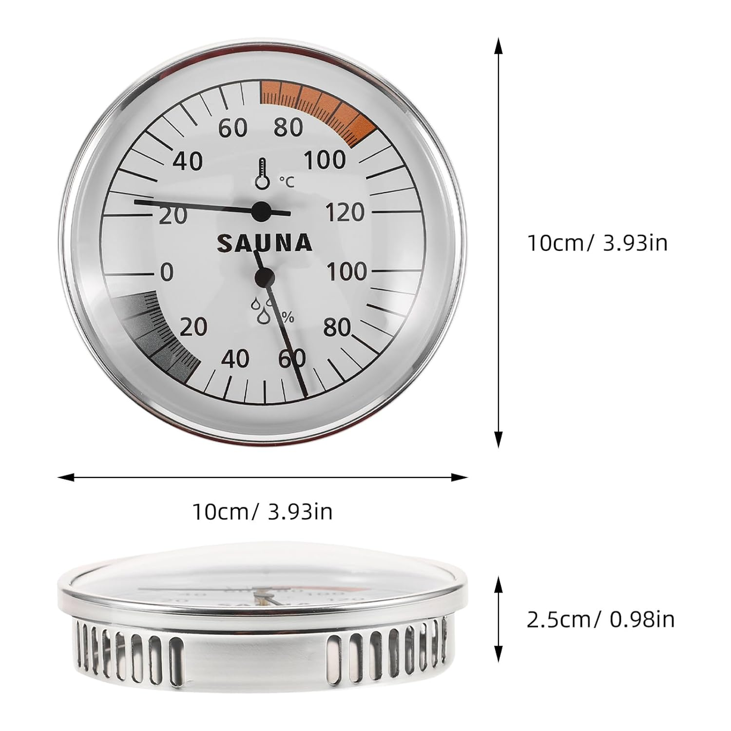 Sauna Hygrothermograph High Temperature Resistant Humidity Thermometer for Sauna Indoor Outdoor Accurate Measurement Tool image number 4