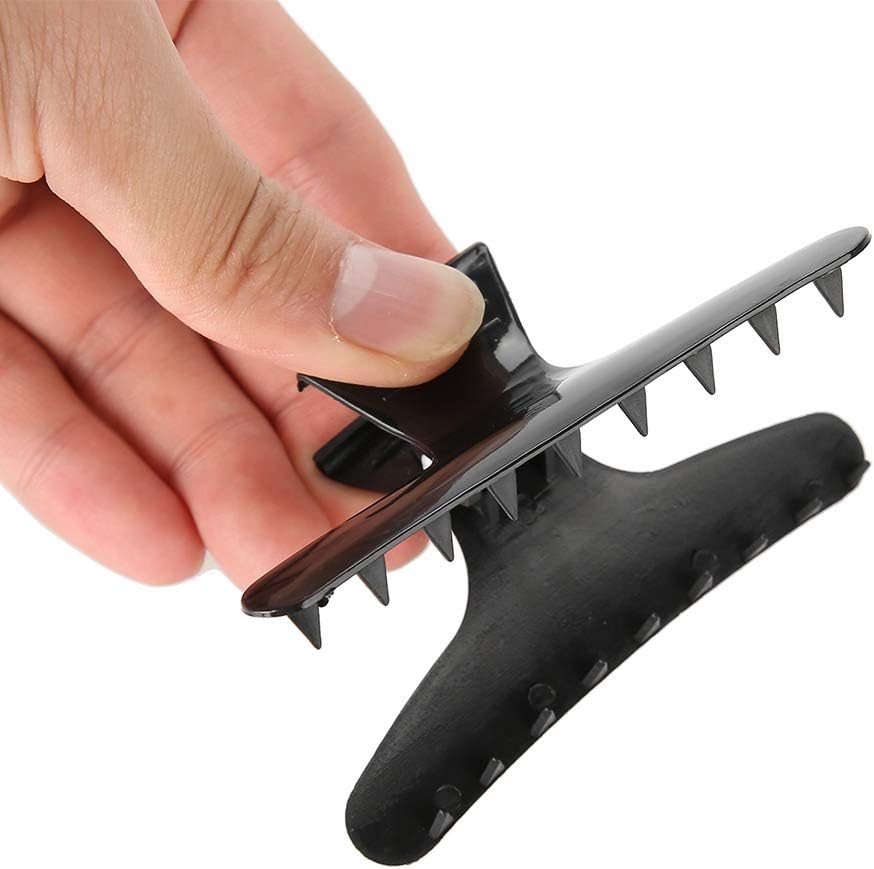 12 Pcs/Set Hairdressing Clips, Black Butterfly, the Hair Clip Hair Section Claw Clips Hairdressing Tool image number 2