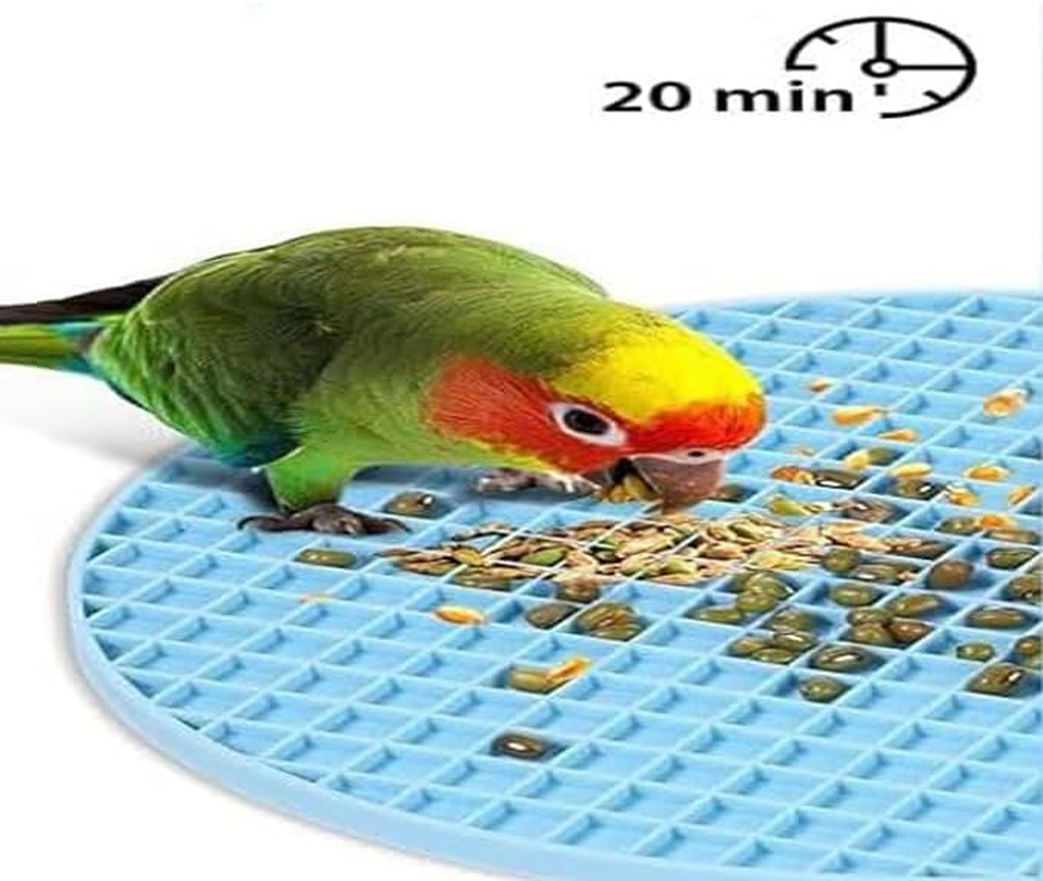 Limcryspp 2 Bird Foraging Toys, Interactive Puzzle Pads, and Food Retarders Are Suitable For, Phoenixes, Cone-Tailed, Tiger-Striped Parrots, and African Grey (Blue + Grey)