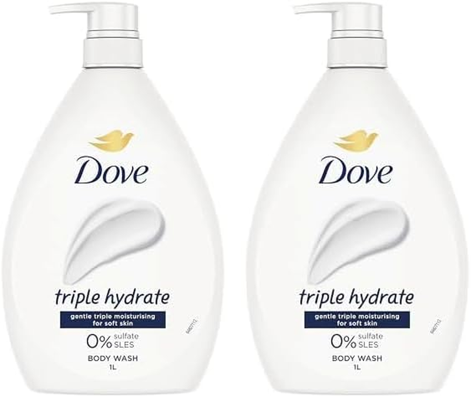 Dove Triple Moisturising Body Wash 1 L (Pack of 2) image number 6