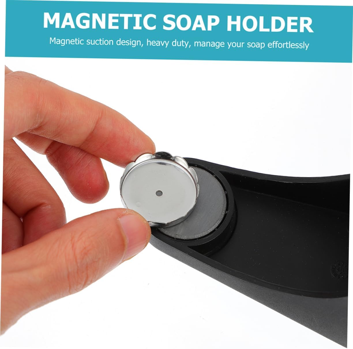 ERINGOGO 2Pcs Magnetic Soap Racks Wall Hanging Soap Holder for Bathroom Shower Storage Rack Easy to Use Clean image number 6