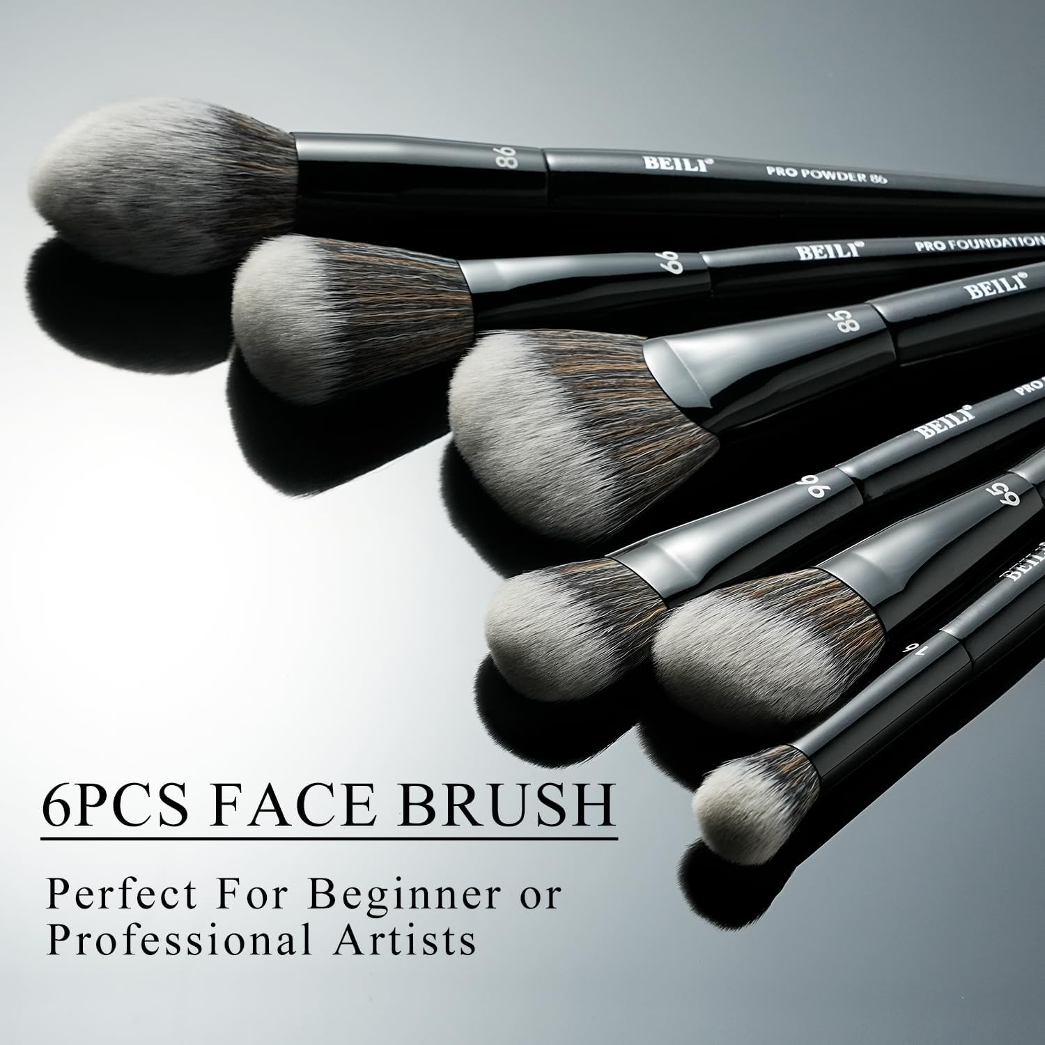 BEILI Makeup Brushes 14Pcs Professional Eyeshadow Brush Set Premium Synthetic Makeup Brushes for Liquid, Cream & Powder Eyeshadow image number 4