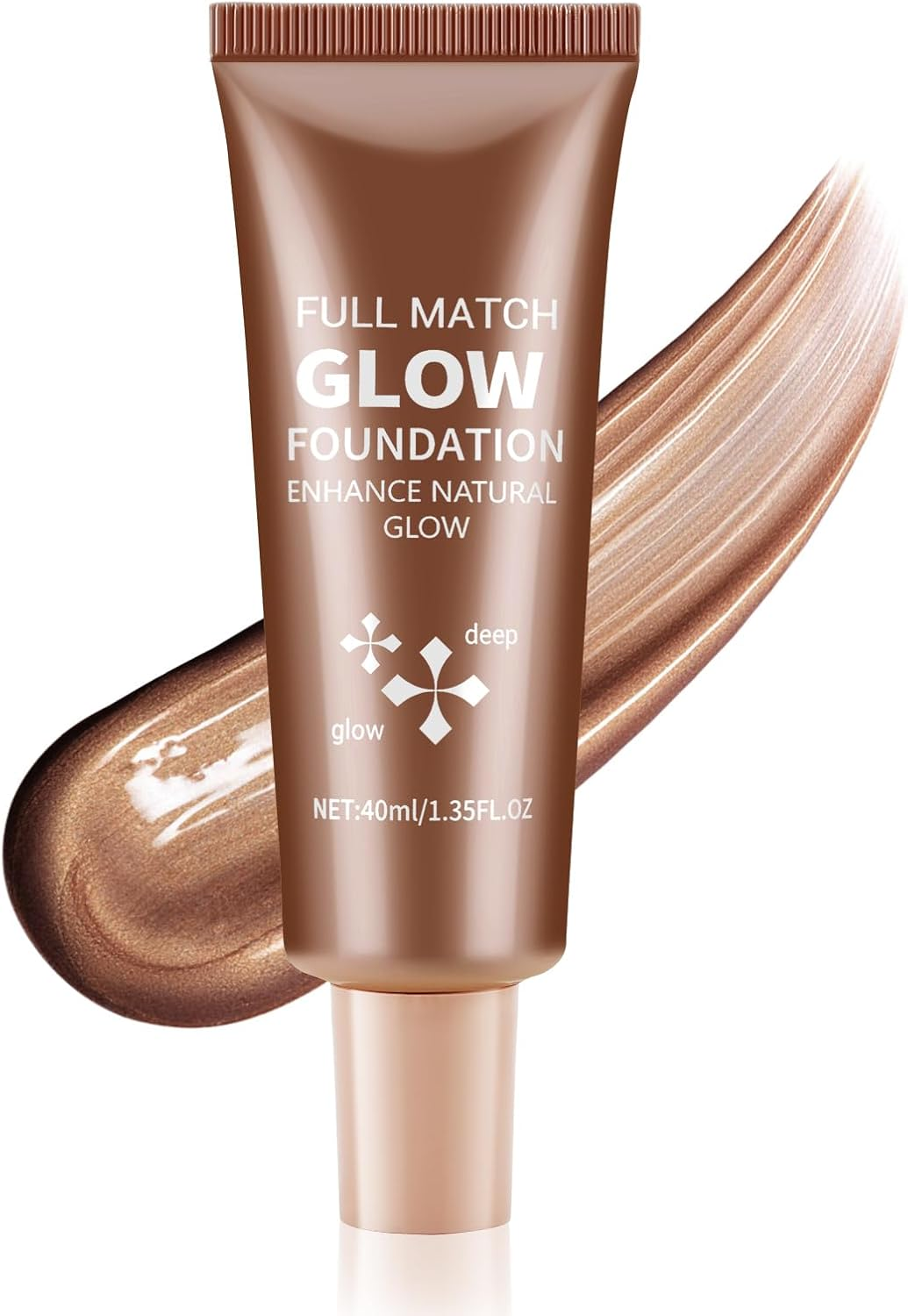 Boobeen Liquid Foundation Makeup, Waterproof Dewy Foundation with Slight Shimmer, Illuminator Highlighter, Luminous Silk Foundation to Enhance Skin Natural Glow