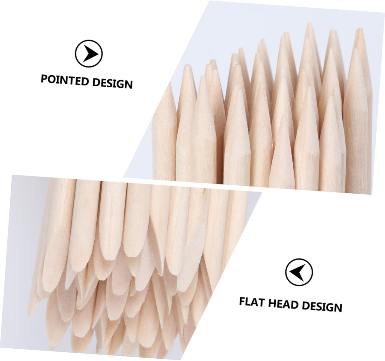 AUTSUPPL 50 Pcs Nail Art Orange Wood Sticks Cuticle Pushers for Dead Skin Removal and Nail Cleaning Professional Manicure Tool for Home and Salon Use image number 1