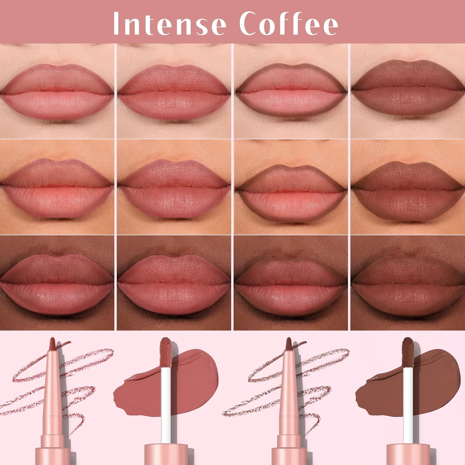 Bayfree 2 PCS Lip Liner and Lip Stain Combo Set, High Pigmented Long Lasting Velvet Lip Tint, Well-Defined Lipliner, Weightless Waterproof Not Animal Tested, Matte Finish Makeup image number 5