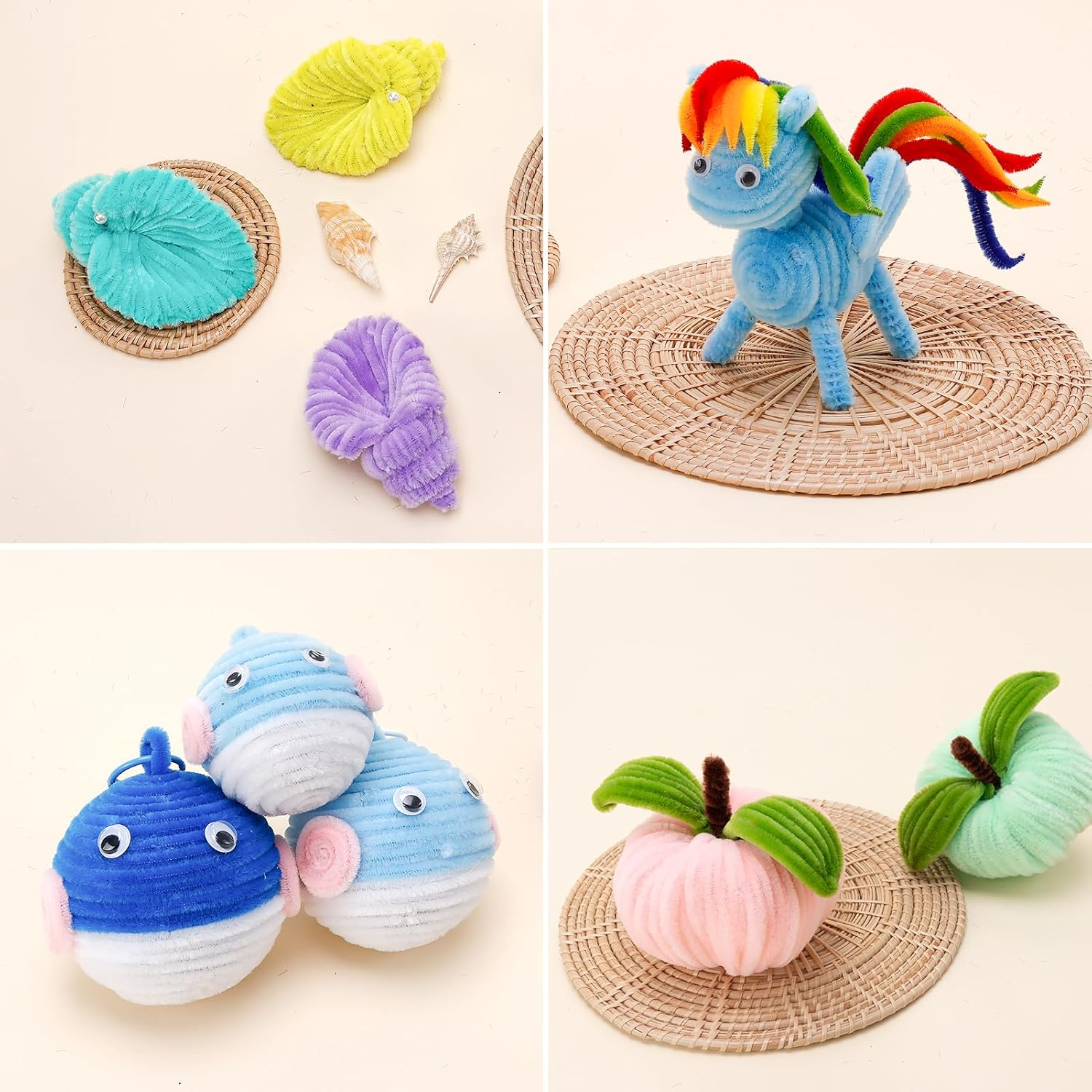 200 Pieces Macaroon Color Pipe Cleaners Craft Chenille Stems for DIY Art Creative Crafts Party Decorations (12 Inch X 6 Mm) image number 2