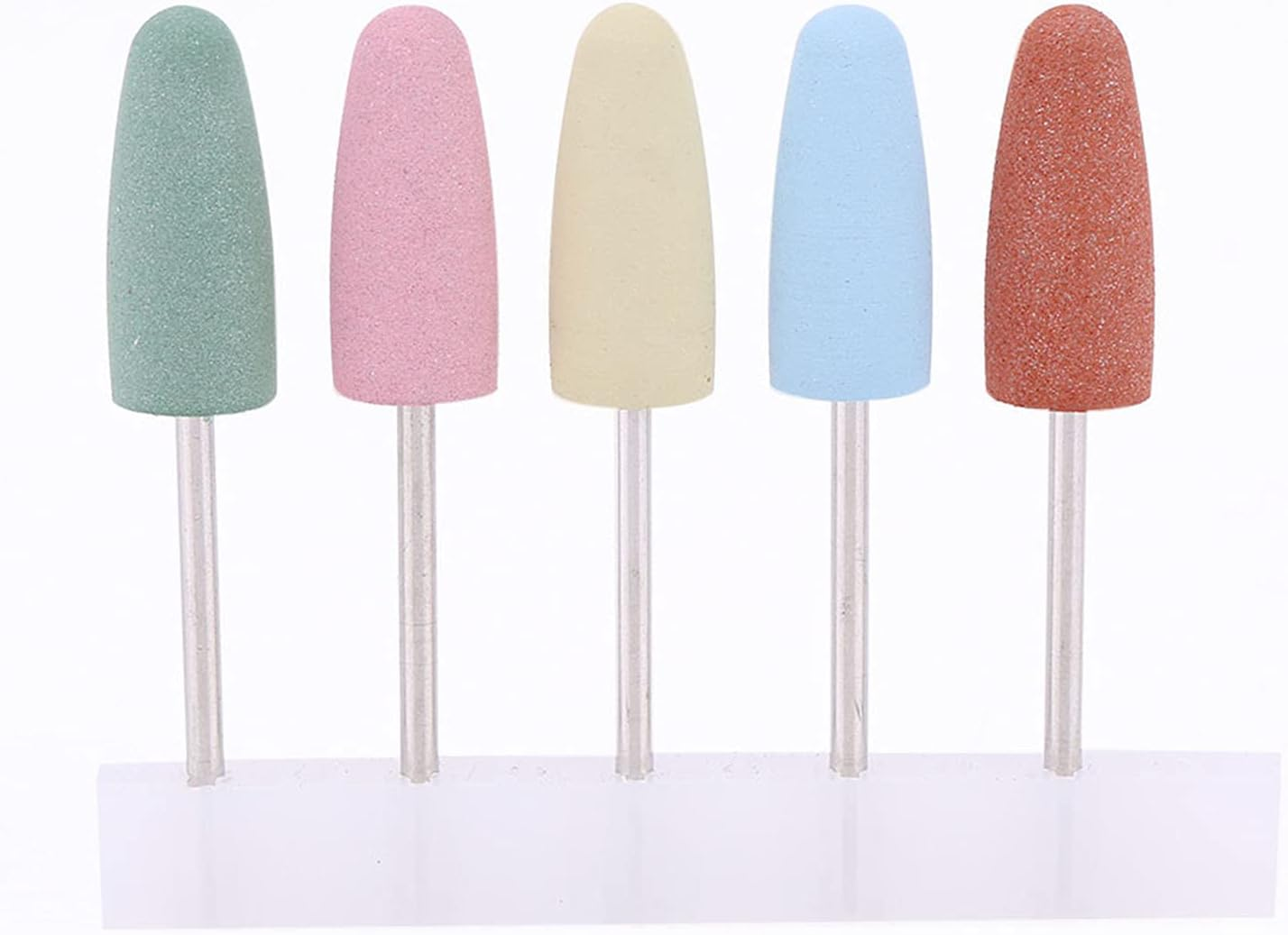 Silicone Polisher Bit, Nail Drill Bit, Silicone Bit Nails, Nail Drill, Ceramic Nail Cutter, Fine, Buffer Pack of 5, Nail Art, Silicone Polisher, Nail Grinder, Drill, Manicure Machine Tools image number 4