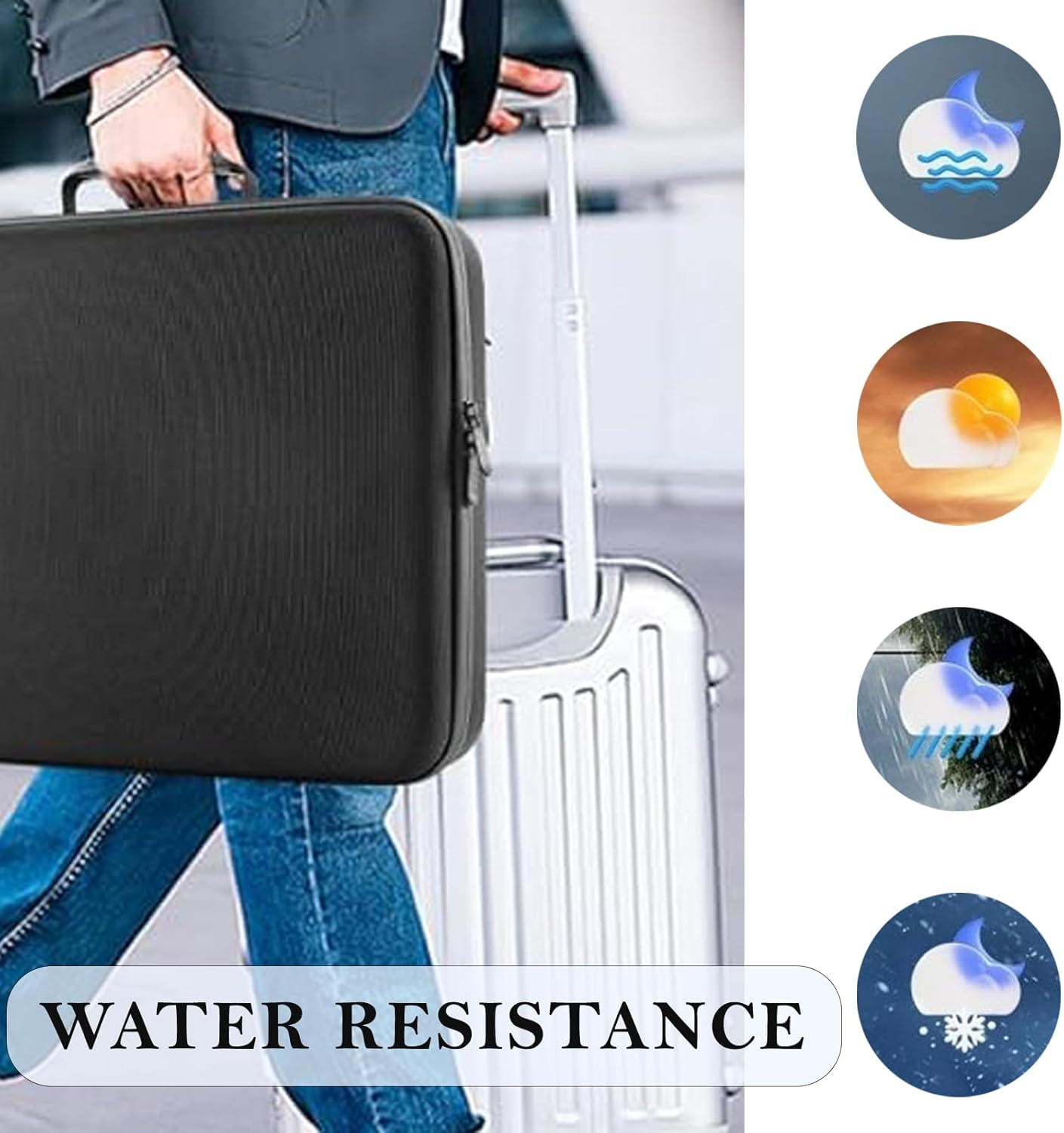 Portable Hard Shell Travel Case for Starlink Mini &ndash; Custom-Fit Protection for Kickstand, Pipe Adapter, Cables & Power Supply with Dual-Layer Shock-Absorbing Foam image number 5