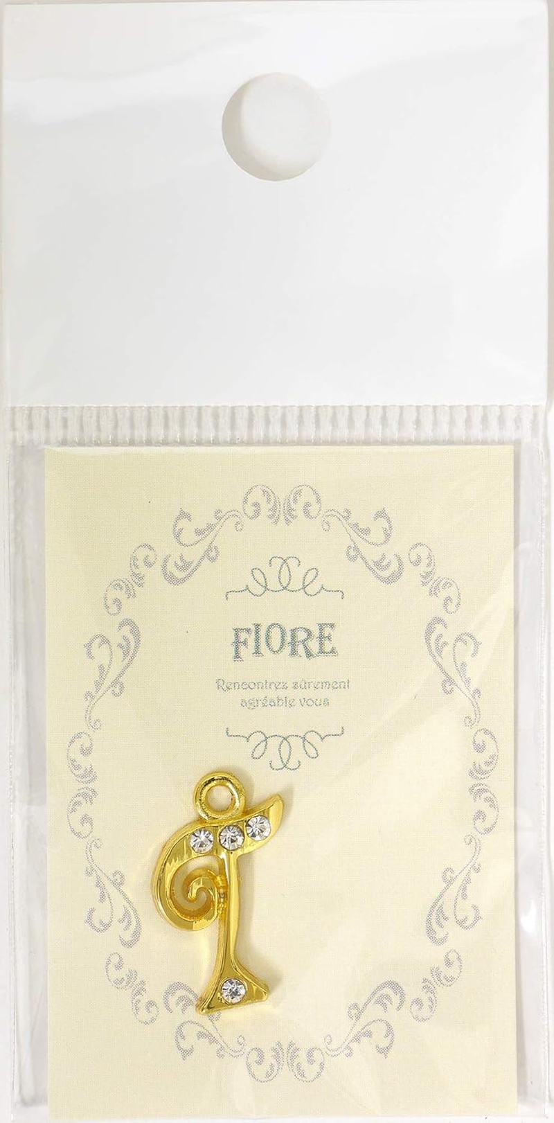 Sofia Co, Ltd. B-43-G Accessory Parts, Alphabet, Rhinestone, with Can, 0.7 Inches (17 Mm), Gold, T, 1 Piece image number 2