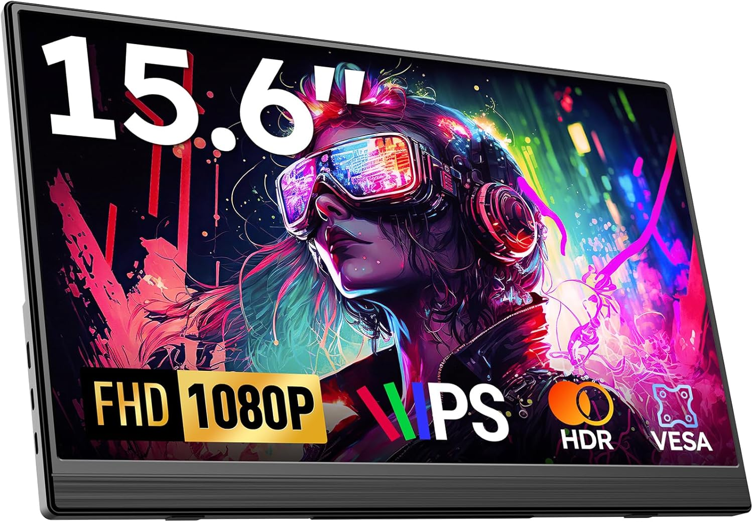 Portable Monitor, 15.6" FHD 1080P Laptop Screen with Adjustable Stand, Ultra-Slim IPS Computer External Screen, Portable Monitor for Laptop PC Mac Phone PS4/5 Xbox Switch image number 6