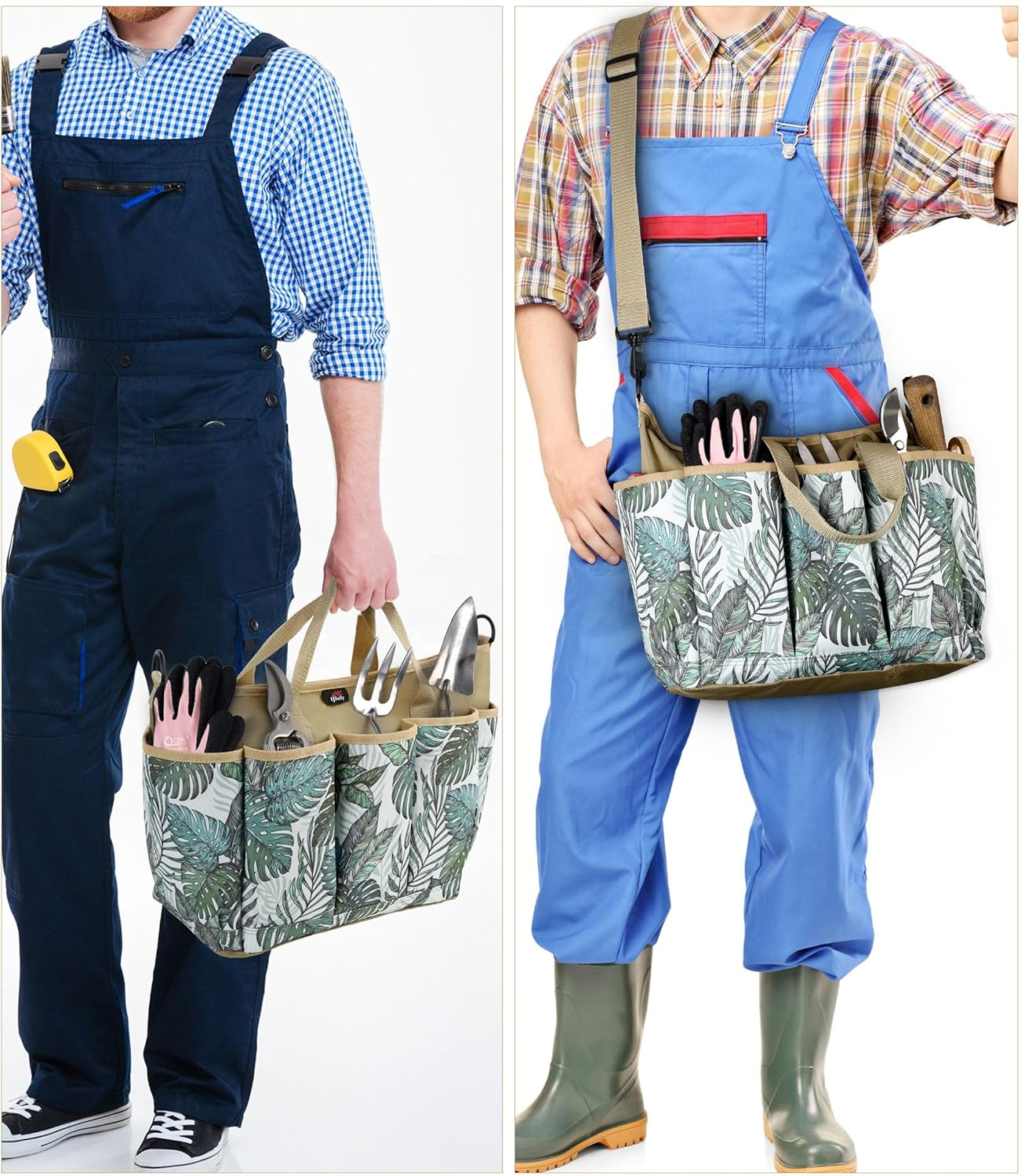 Garden Tool Bag with Shoulder Strap, Storage Tote Bag for Gardening, Spacious Space and Large Pockets Hold Tools and Harvest image number 3