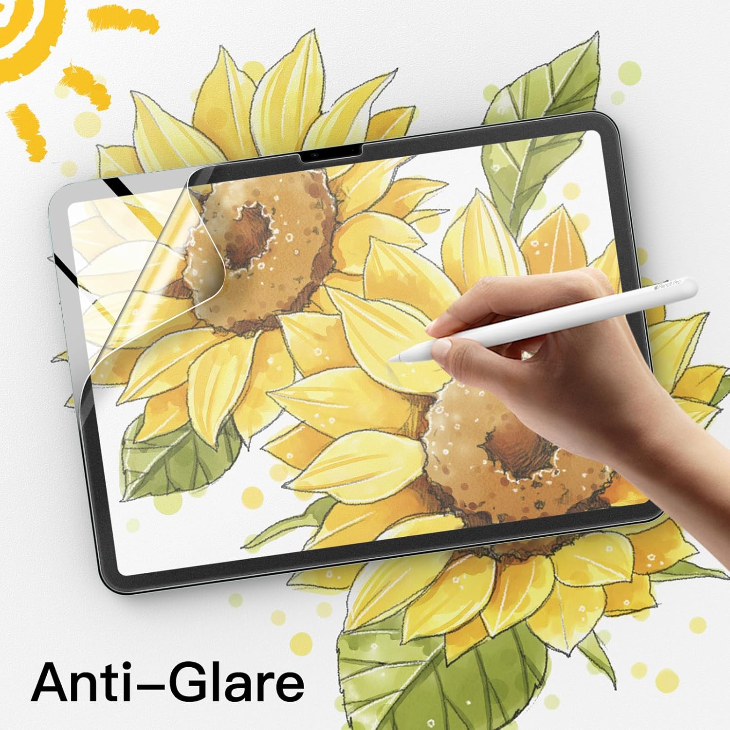 Jetech Paper Screen Protector for Ipad Air 11-Inch M3/M2 (2025/2024), Anti-Glare, Matte PET Film for Drawing, 1-Pack image number 4